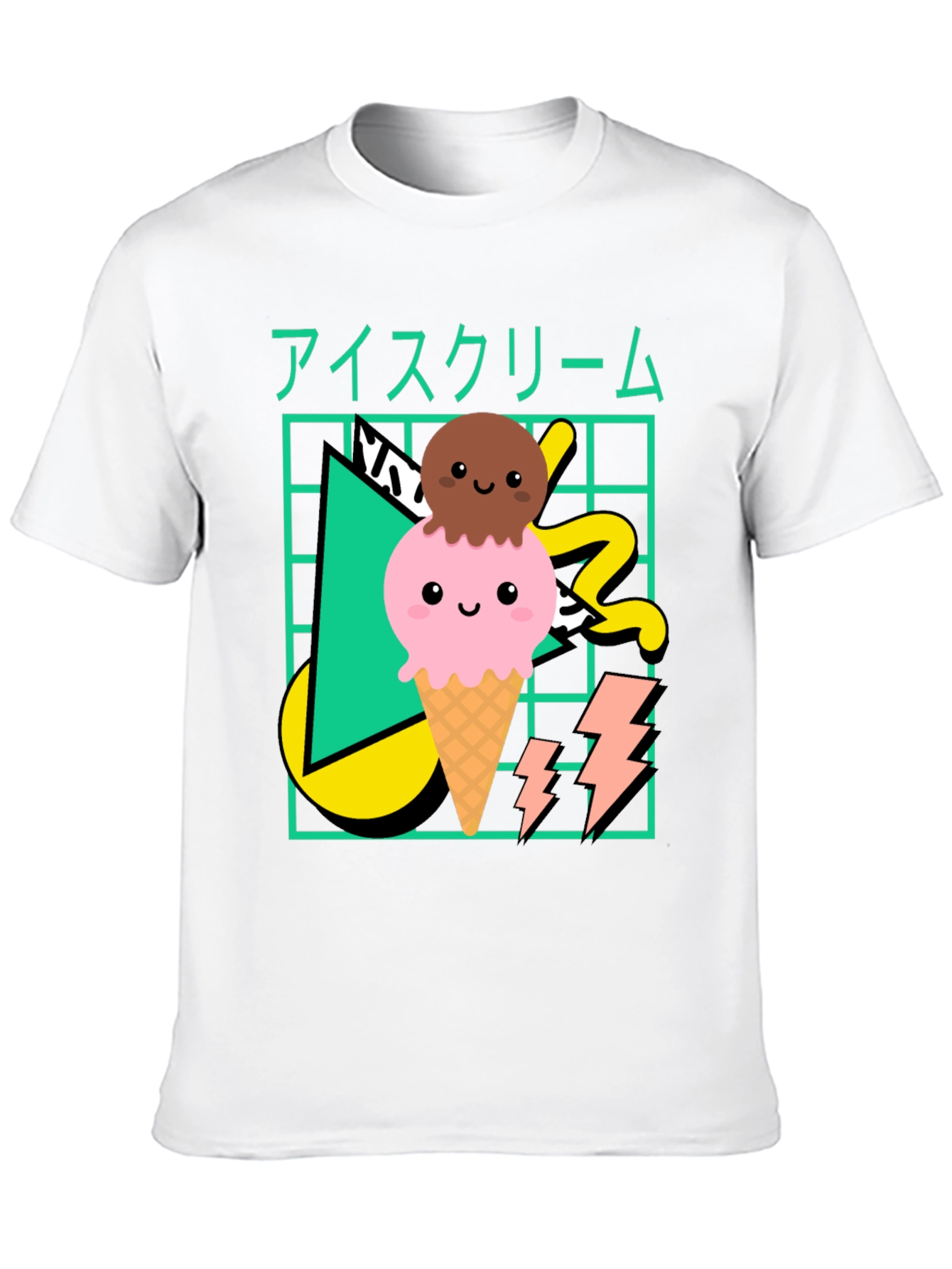Kawaii Ice Cream Graphic T-Shirt