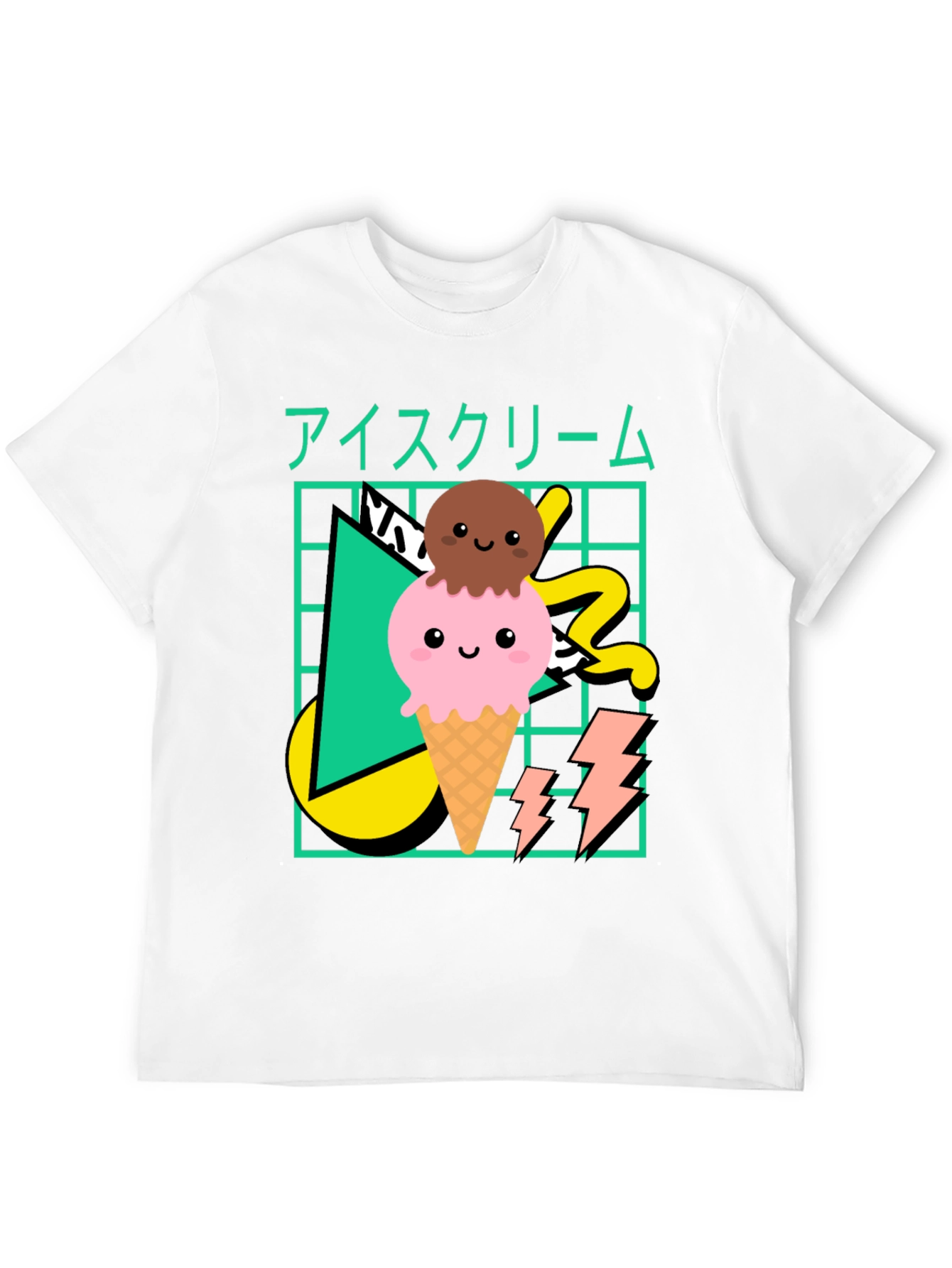 Kawaii Ice Cream Graphic T-Shirt