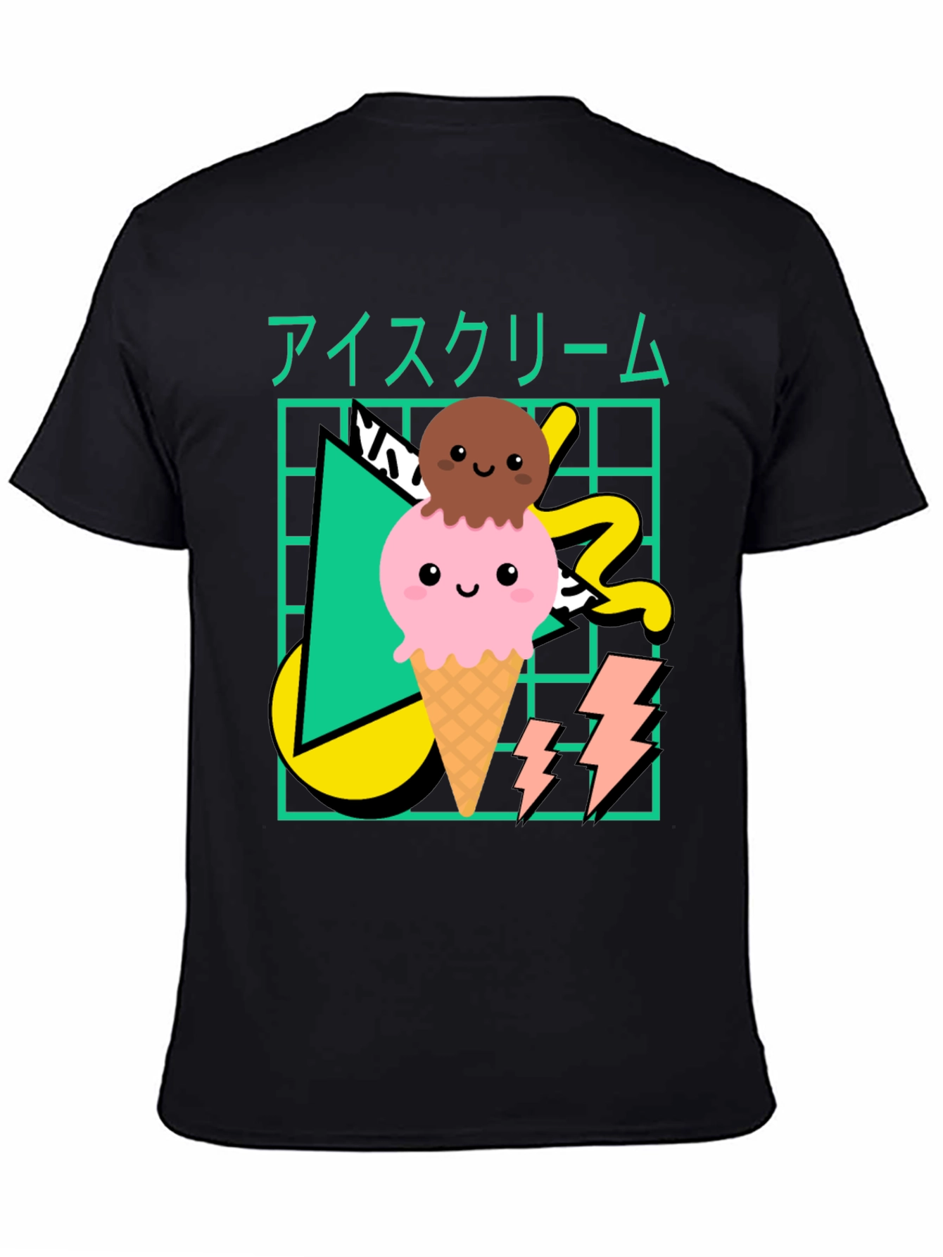 Kawaii Ice Cream Graphic T-Shirt