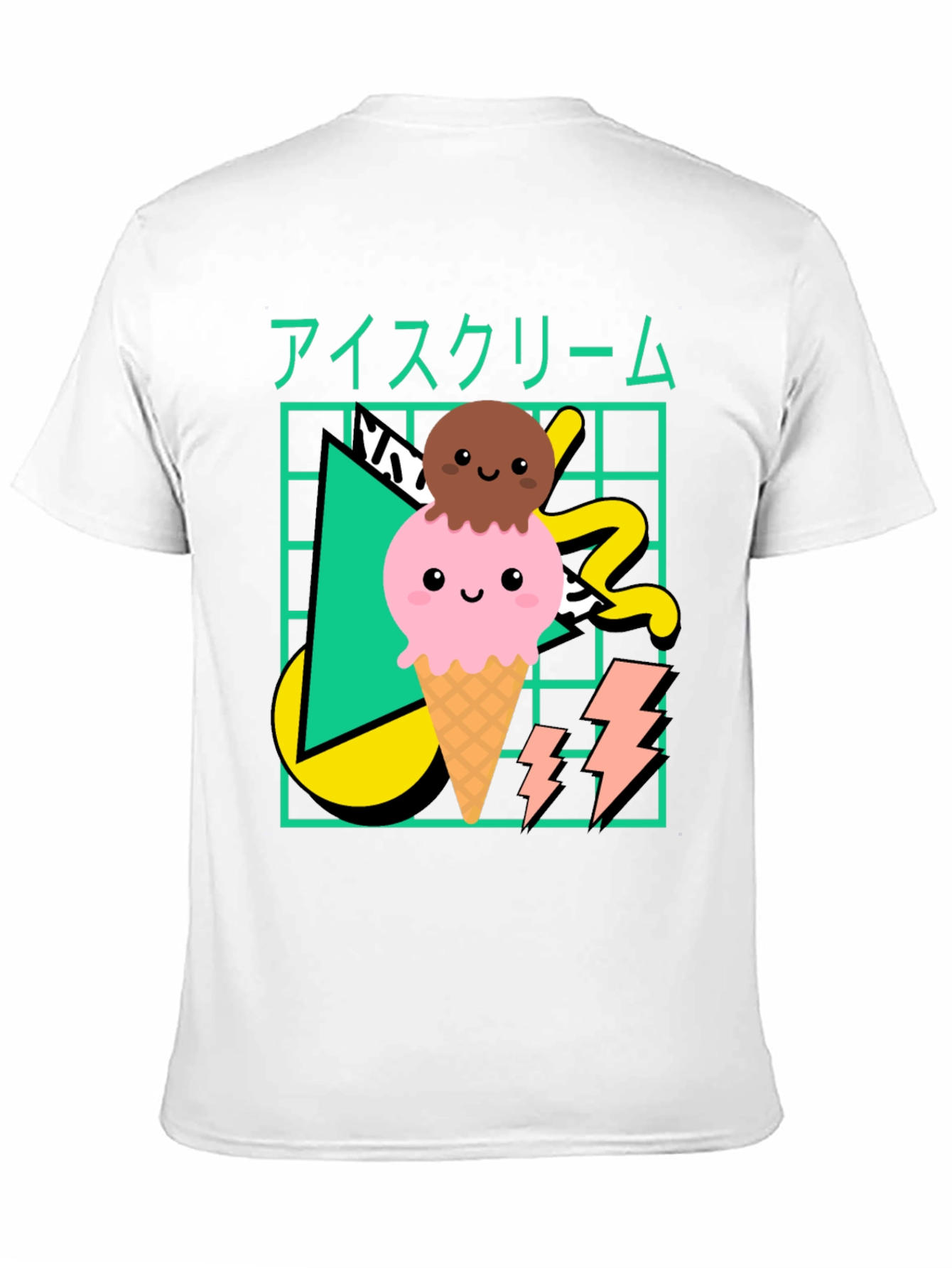 Kawaii Ice Cream Graphic T-Shirt