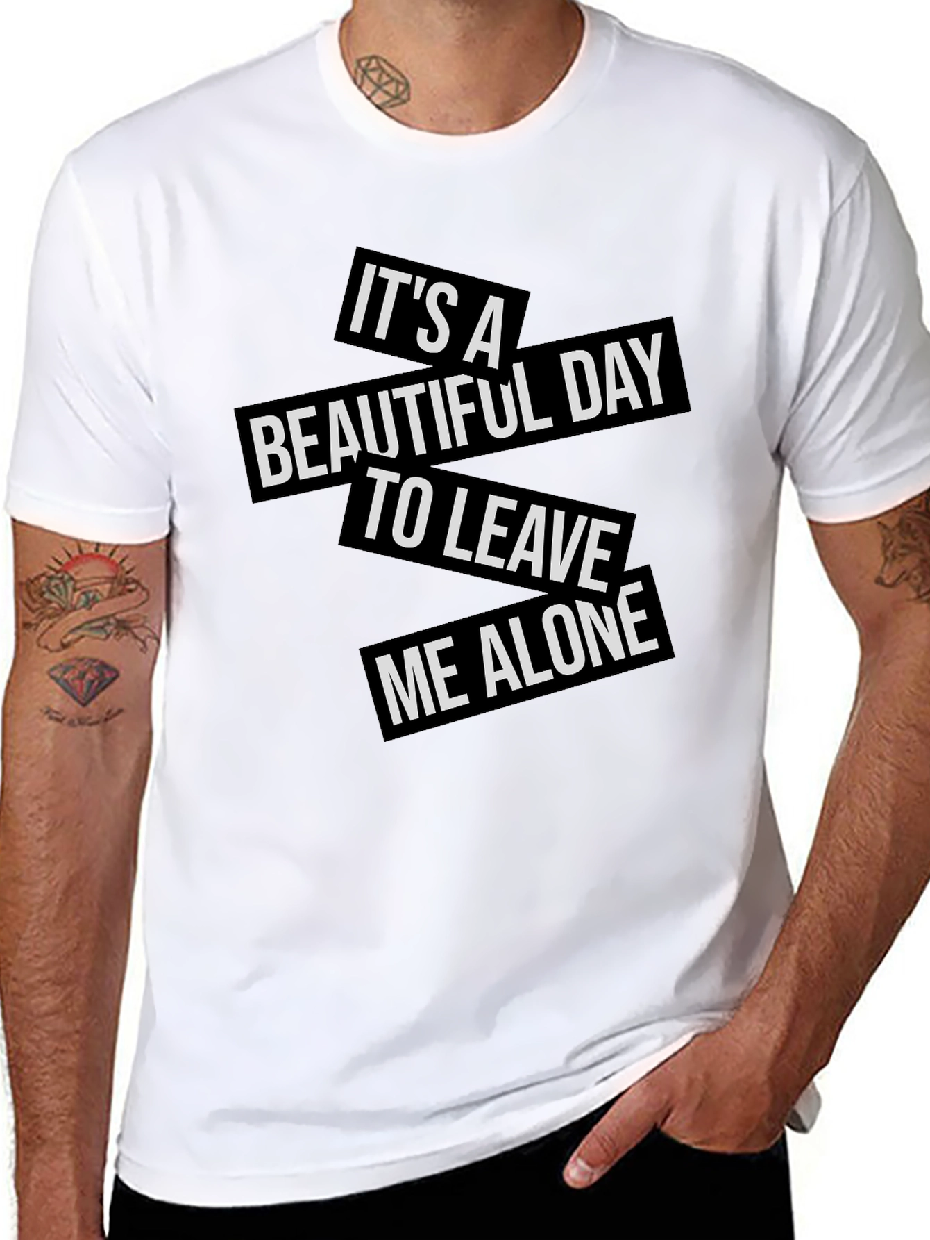 Sarcastic Graphic Tee: Leave Me Alone