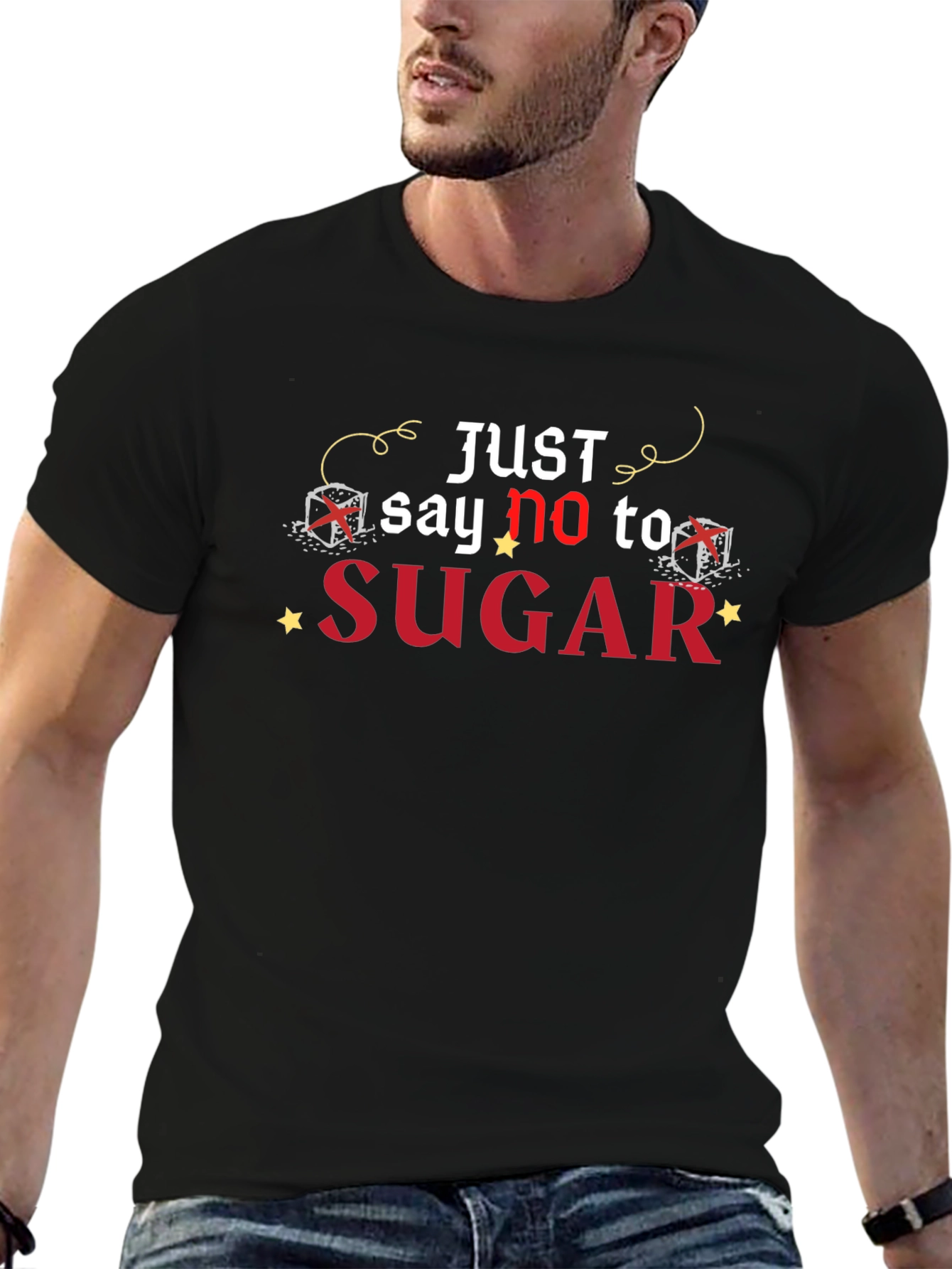 Just Say No To Sugar Black T-Shirt