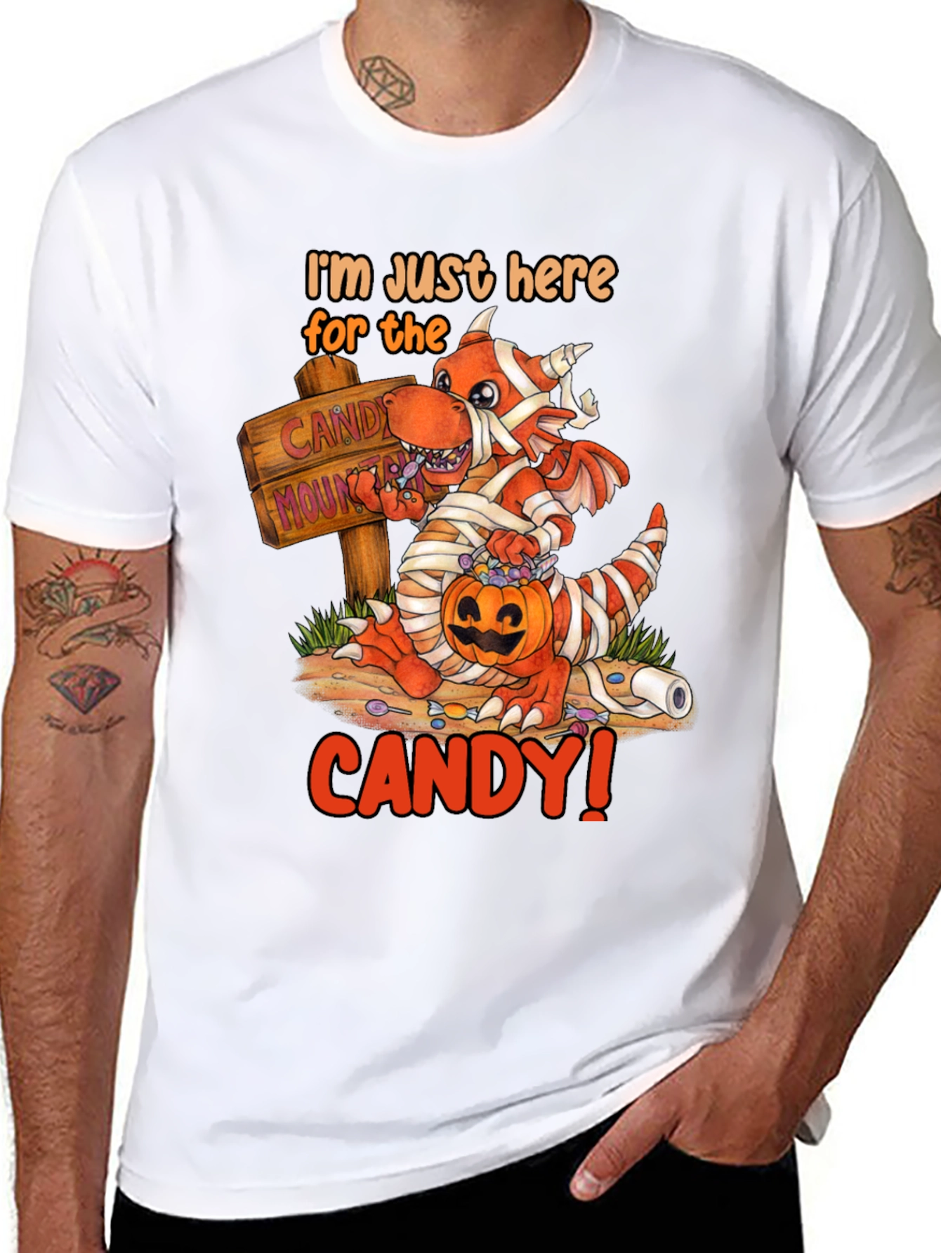 Candy Dragon Graphic Tee - Halloween Fun
