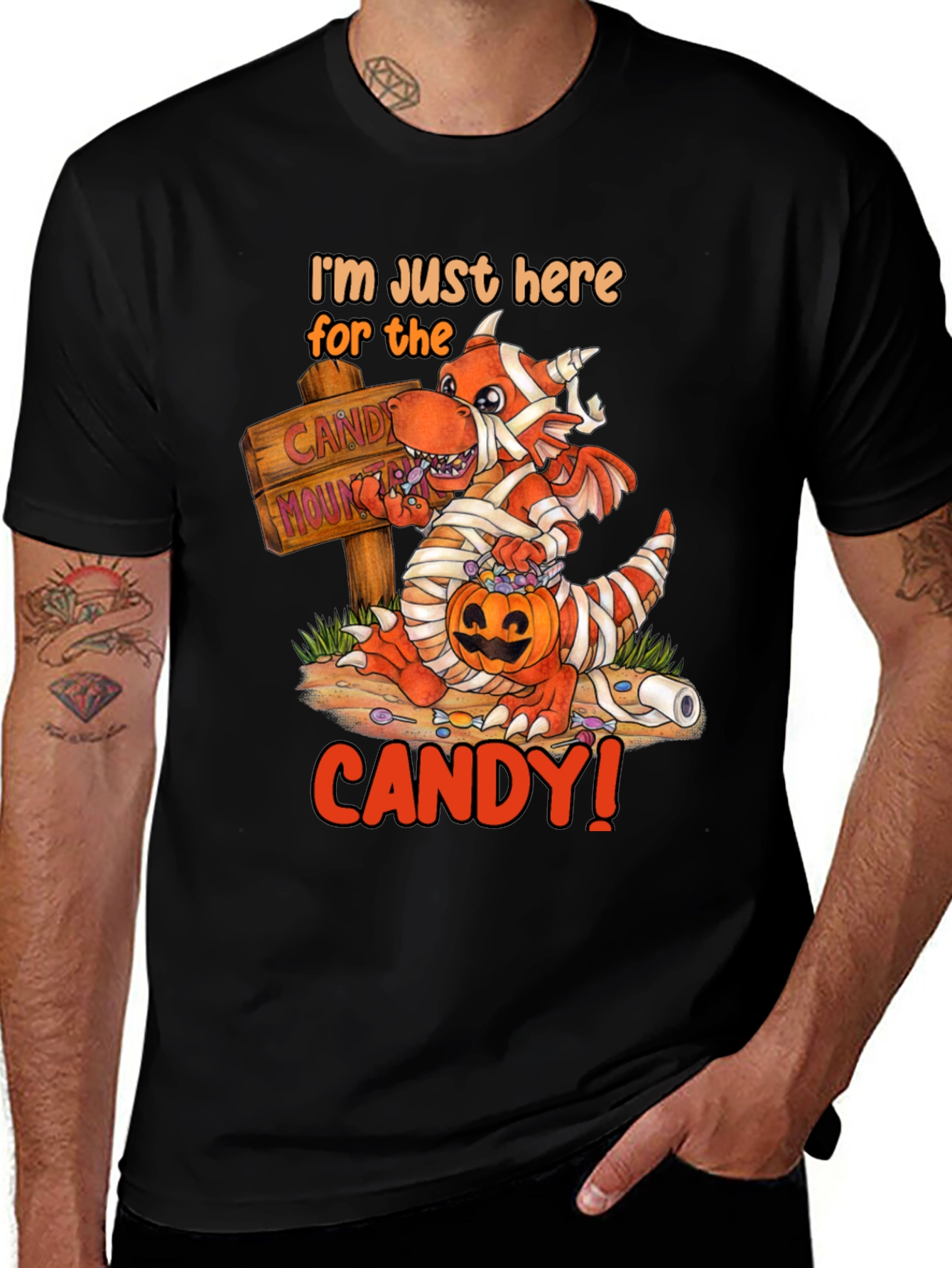 Candy Dragon Graphic Tee - Halloween Fun