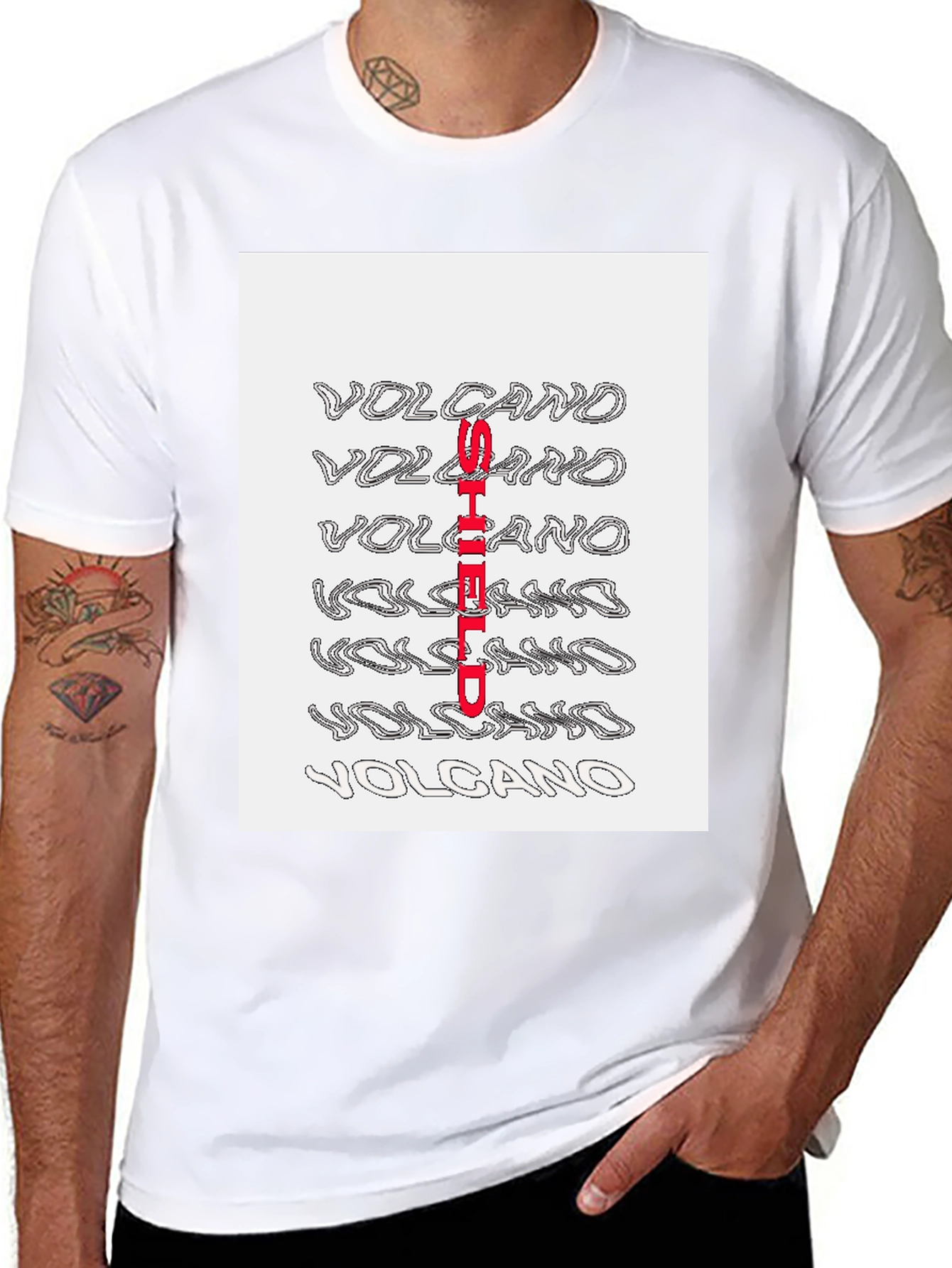 Volcano Shield Graphic Print T-Shirt