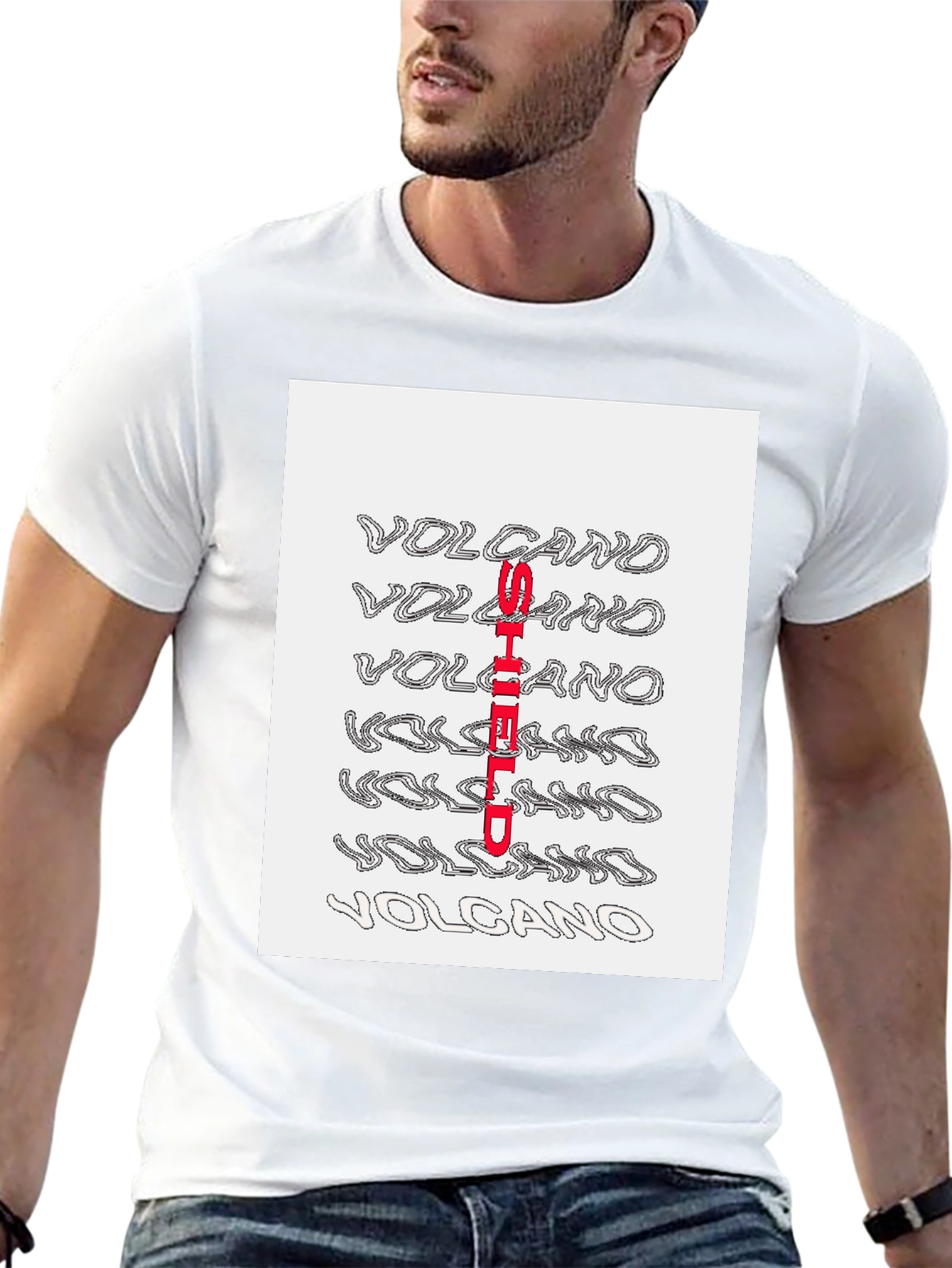 Volcano Shield Graphic Print T-Shirt