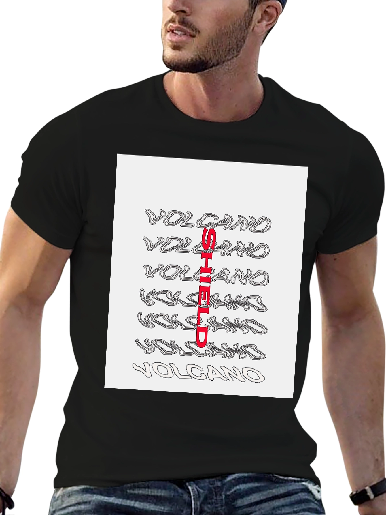 Volcano Shield Graphic Print T-Shirt