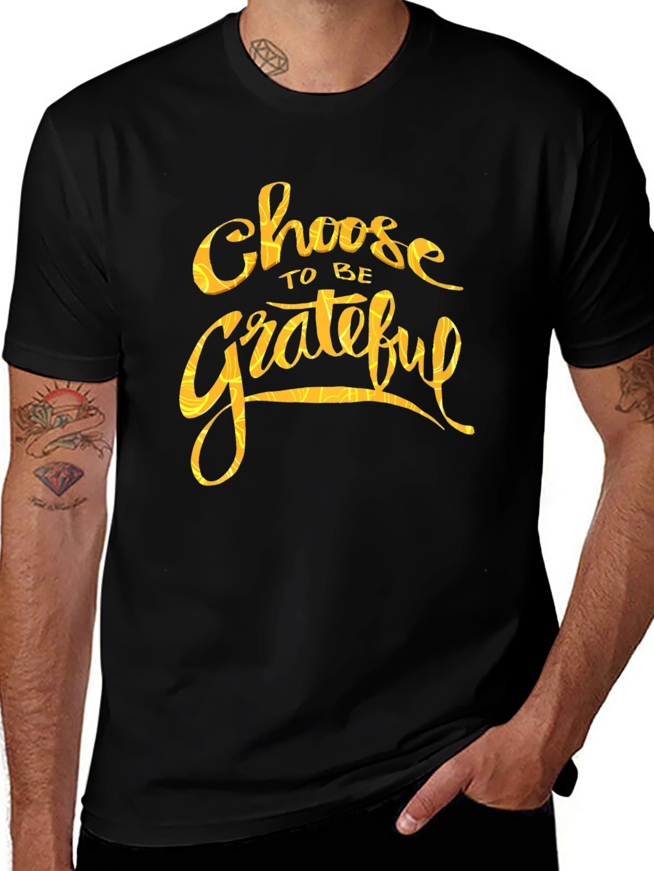Choose to be Grateful Black Graphic Tee