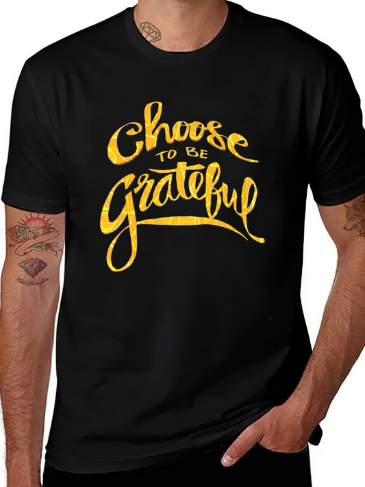 Choose to be Grateful Black Graphic Tee