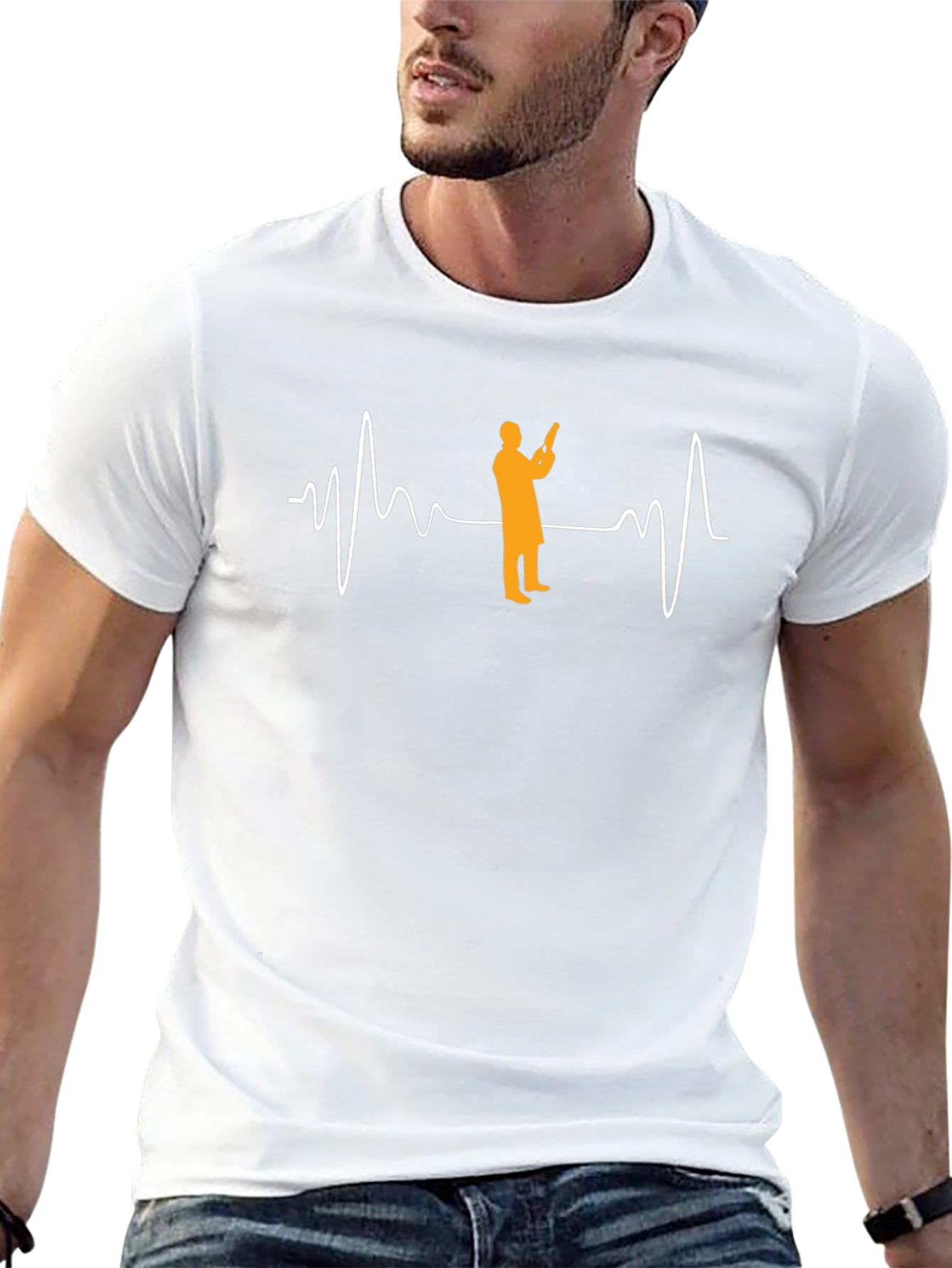 Scientist Heartbeat T-Shirt - Lab Coat Doctor Tee
