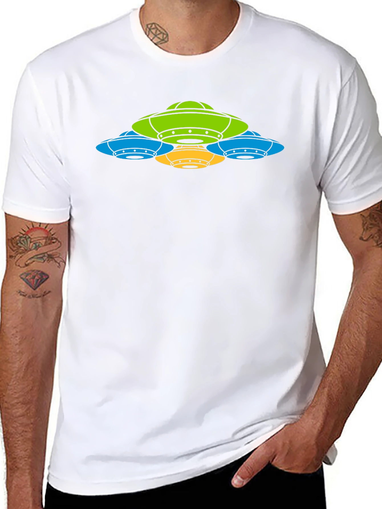 UFO Graphic T-Shirt - Black Cotton Tee