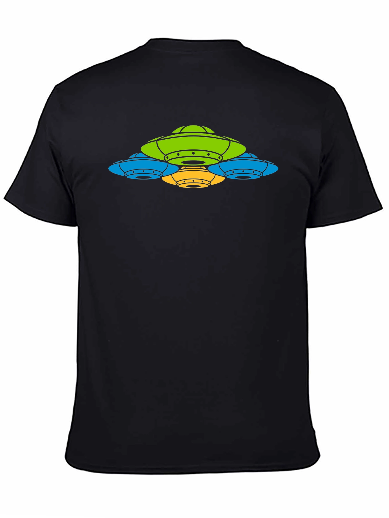 UFO Graphic T-Shirt - Black Cotton Tee