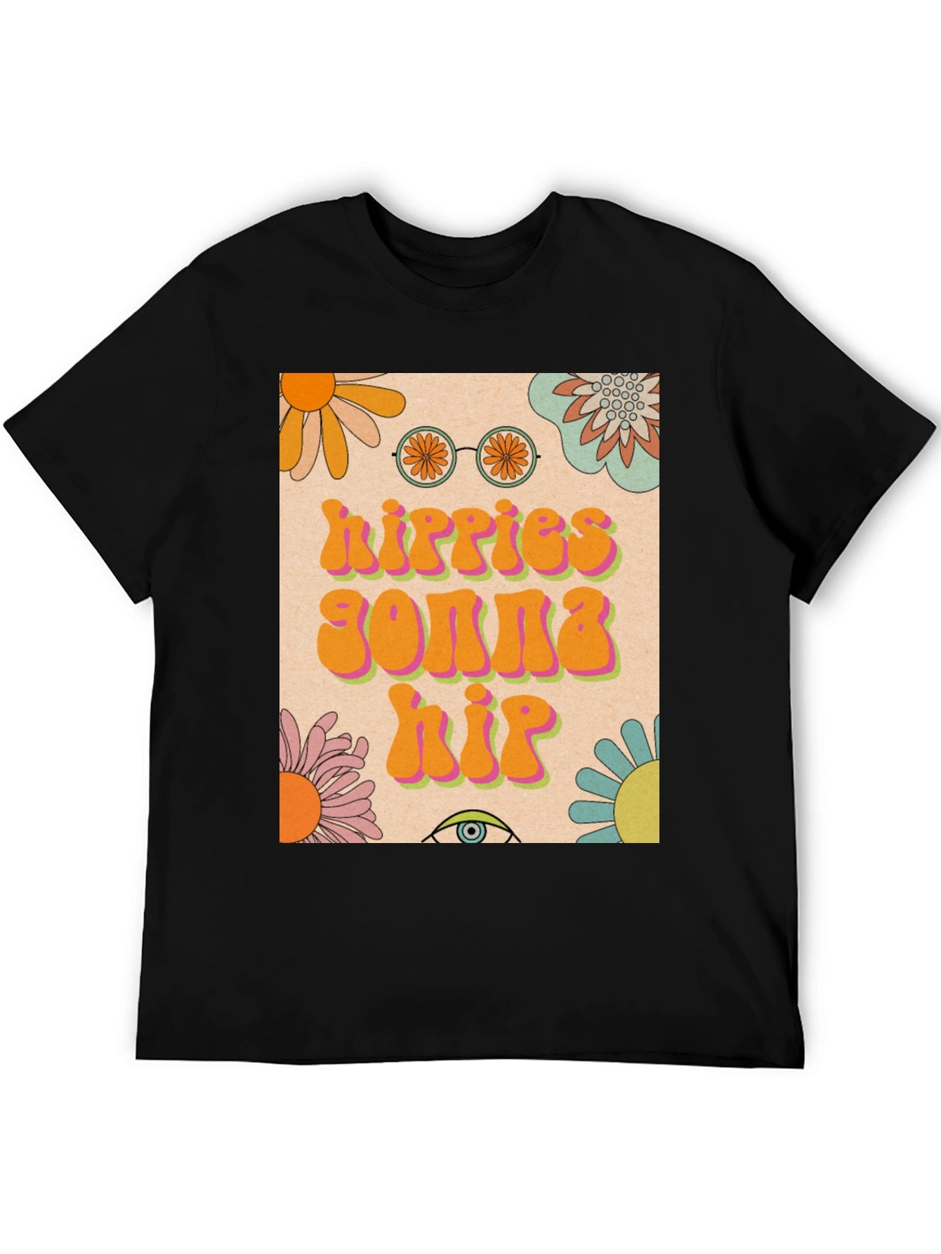 Hippies Gonna Hip T-Shirt Retro Style