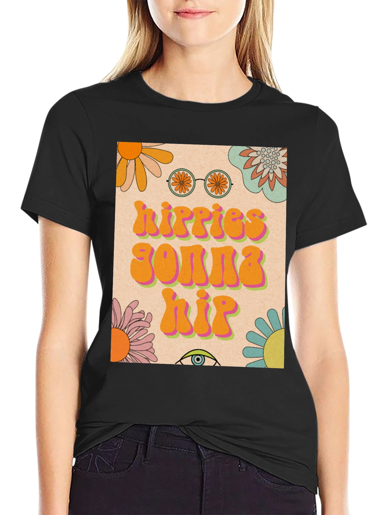 Hippies Gonna Hip T-Shirt Retro Style