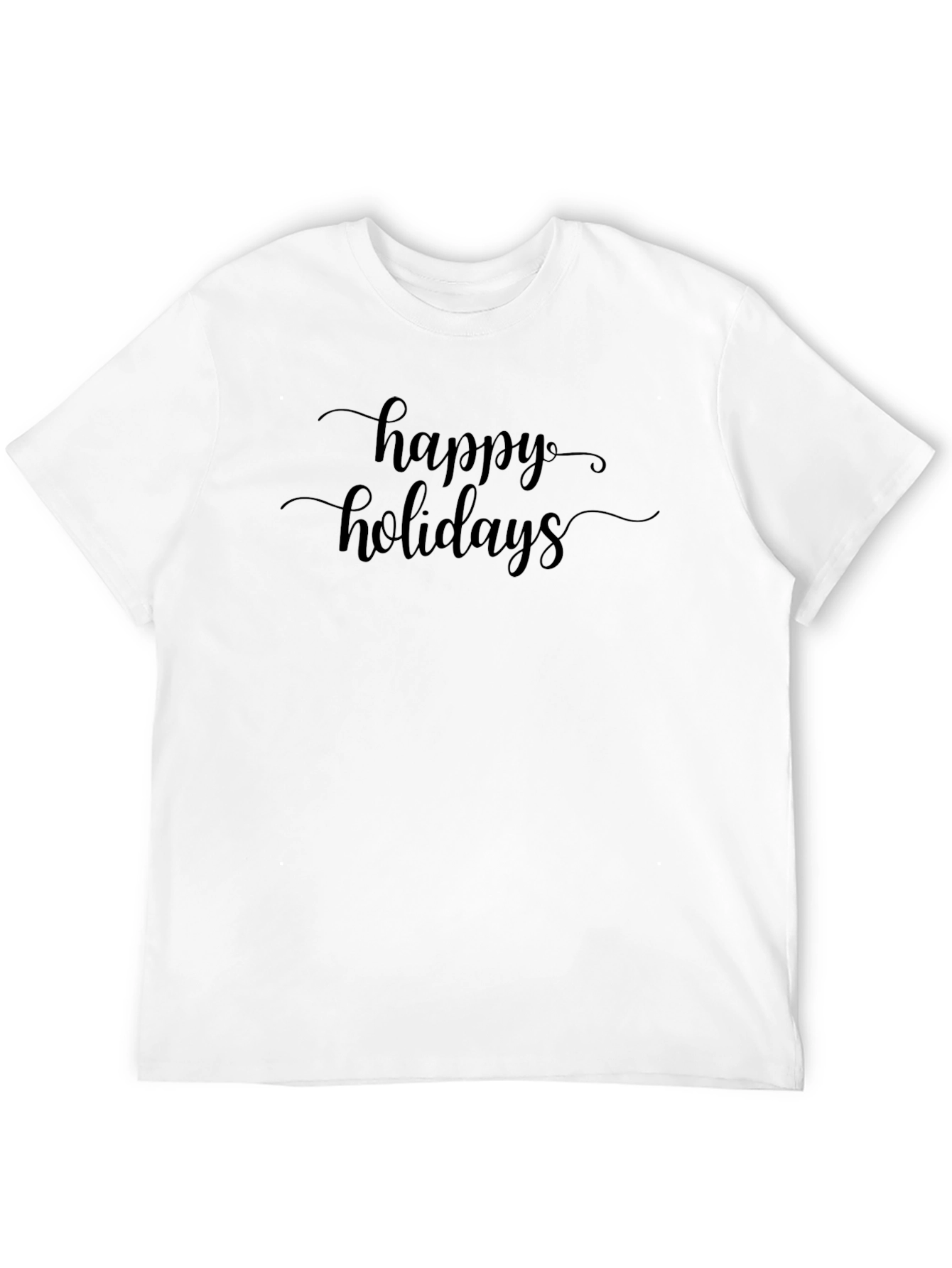 Happy Holidays Black Graphic Tee