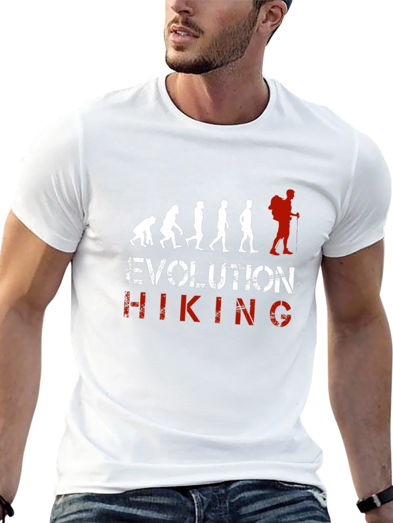 Evolution of Hiking Graphic T-Shirt