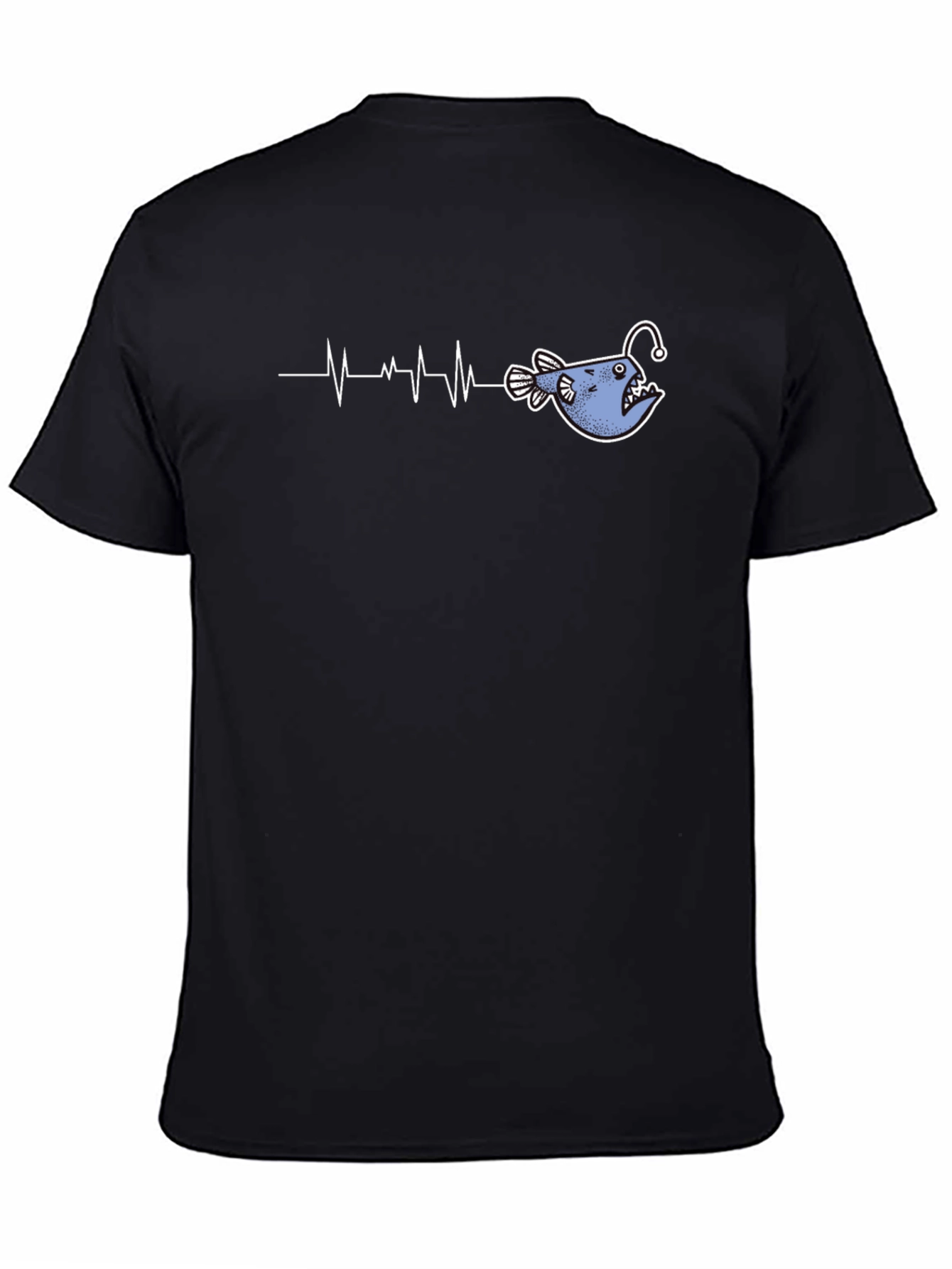 Anglerfish Heartbeat Graphic Tee - Black