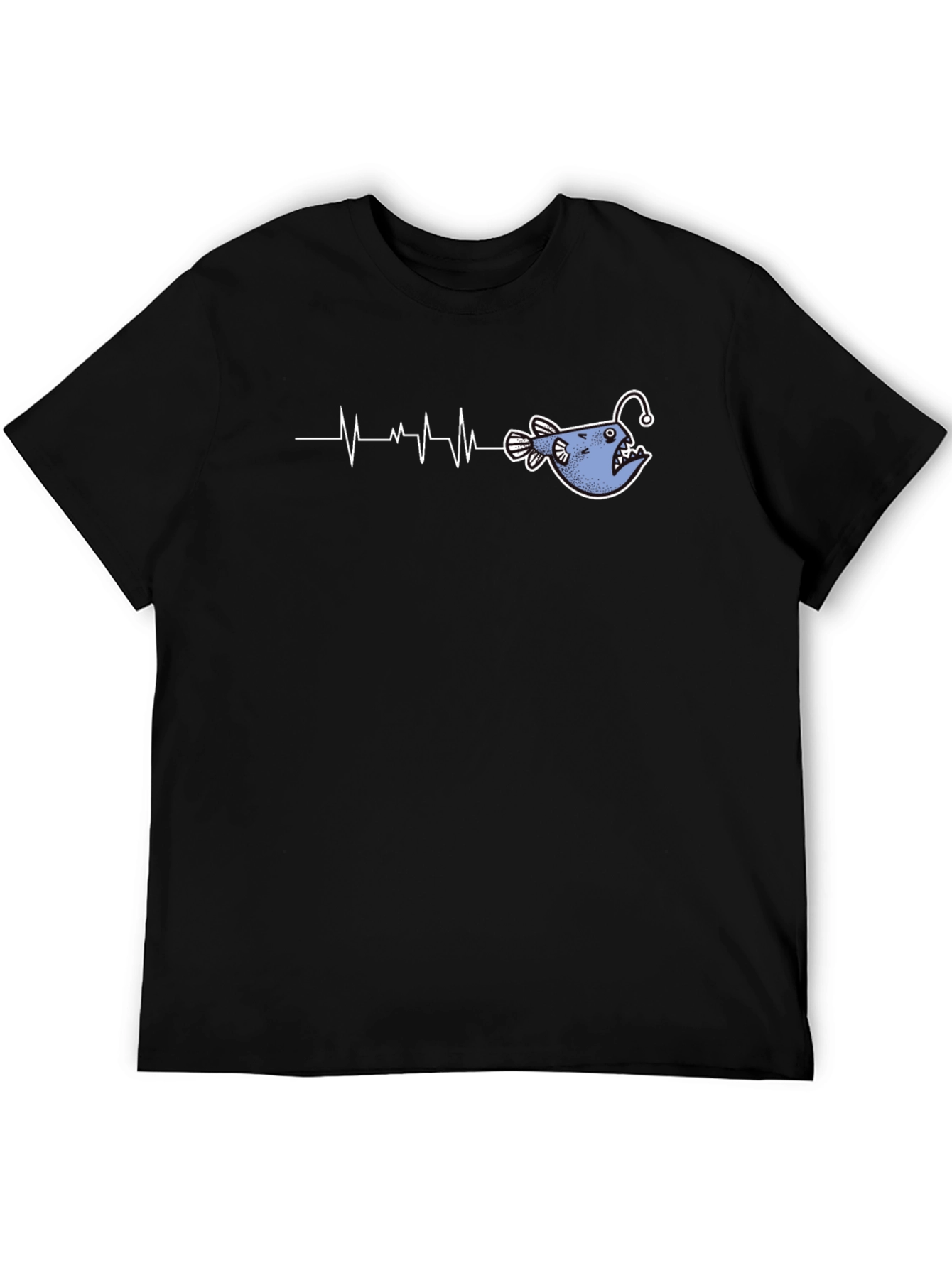 Anglerfish Heartbeat Graphic Tee - Black