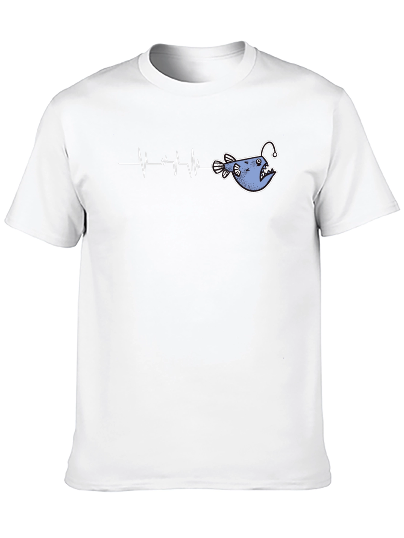 Anglerfish Heartbeat Graphic Tee - Black