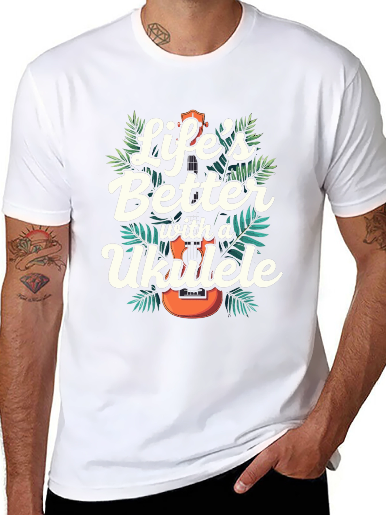 Lifes Better with a Ukulele Graphic T-Shirt