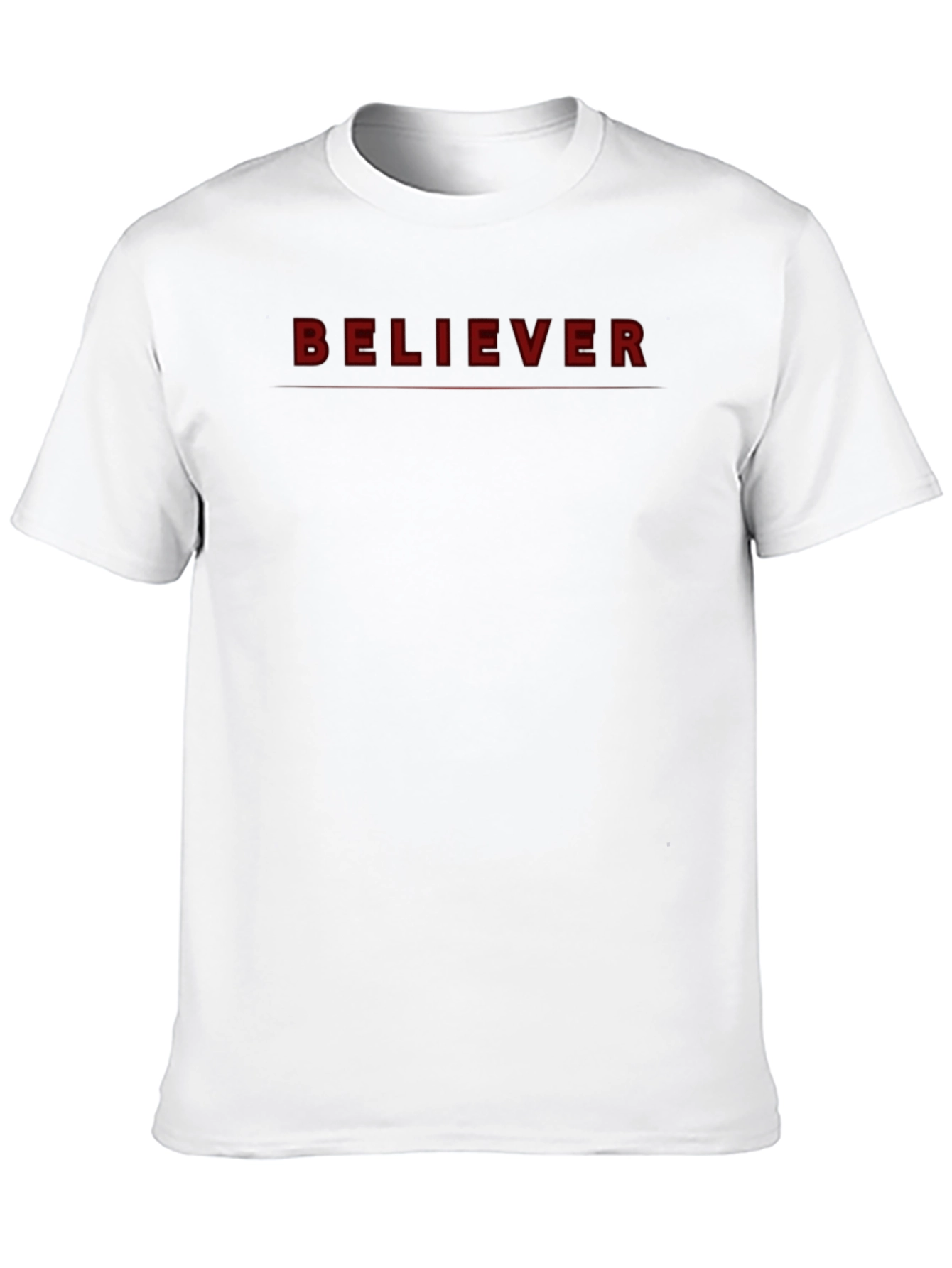 Believer Graphic Tee - Dark Red on Black T-Shirt
