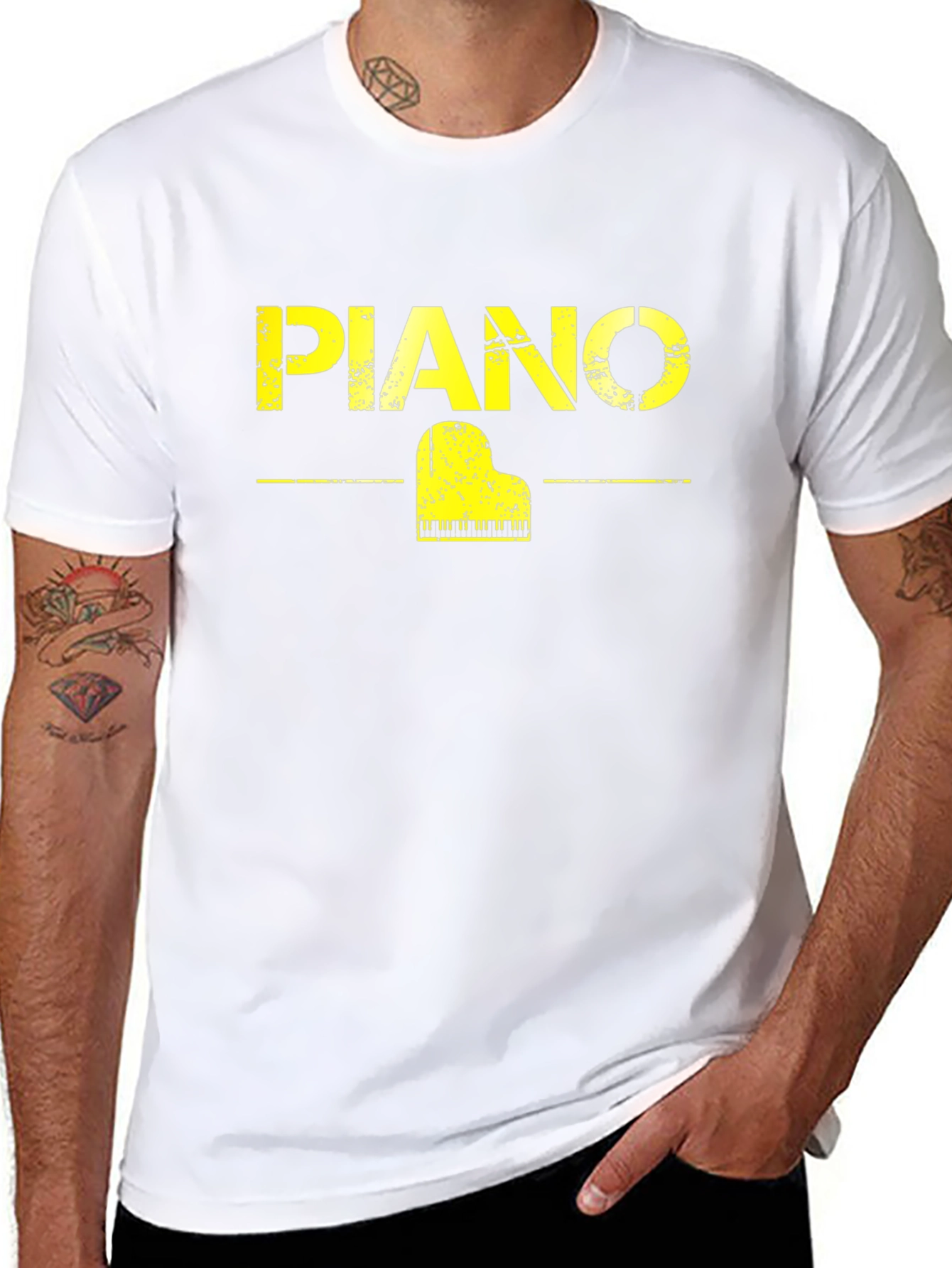 Piano Graphic Black T-Shirt