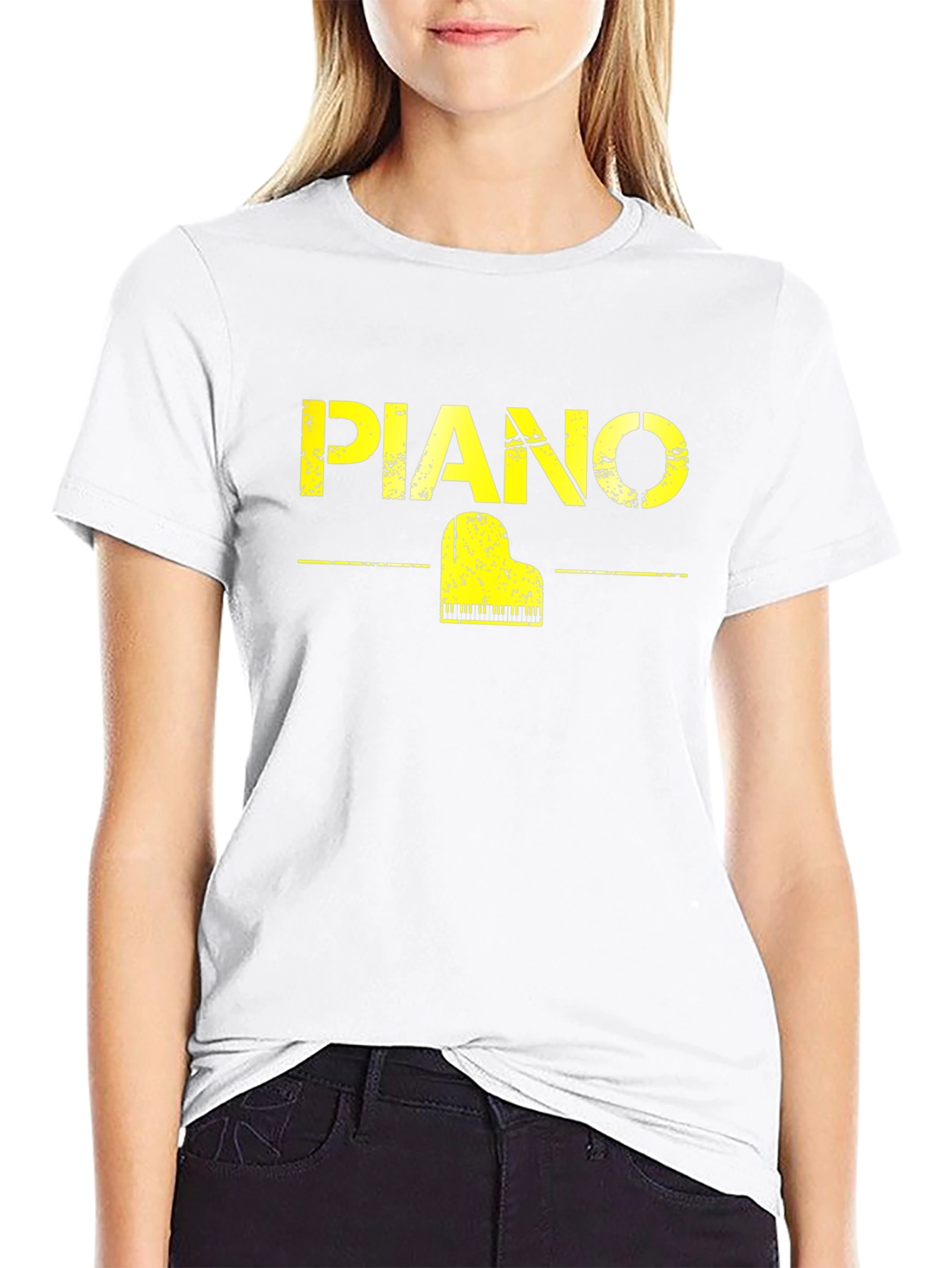 Piano Graphic Black T-Shirt