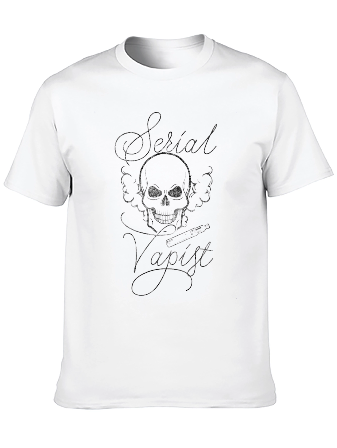 Serial Vapist Skull Graphic T-Shirt - Edgy Design
