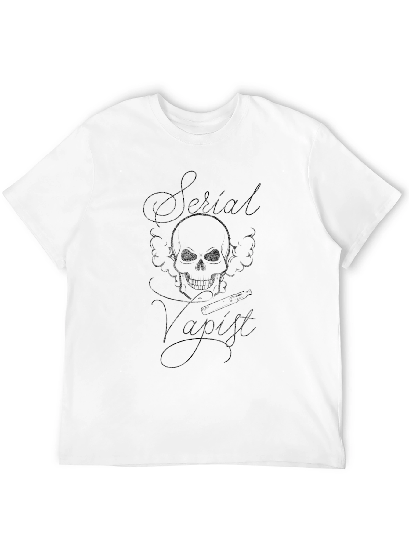 Serial Vapist Skull Graphic T-Shirt - Edgy Design
