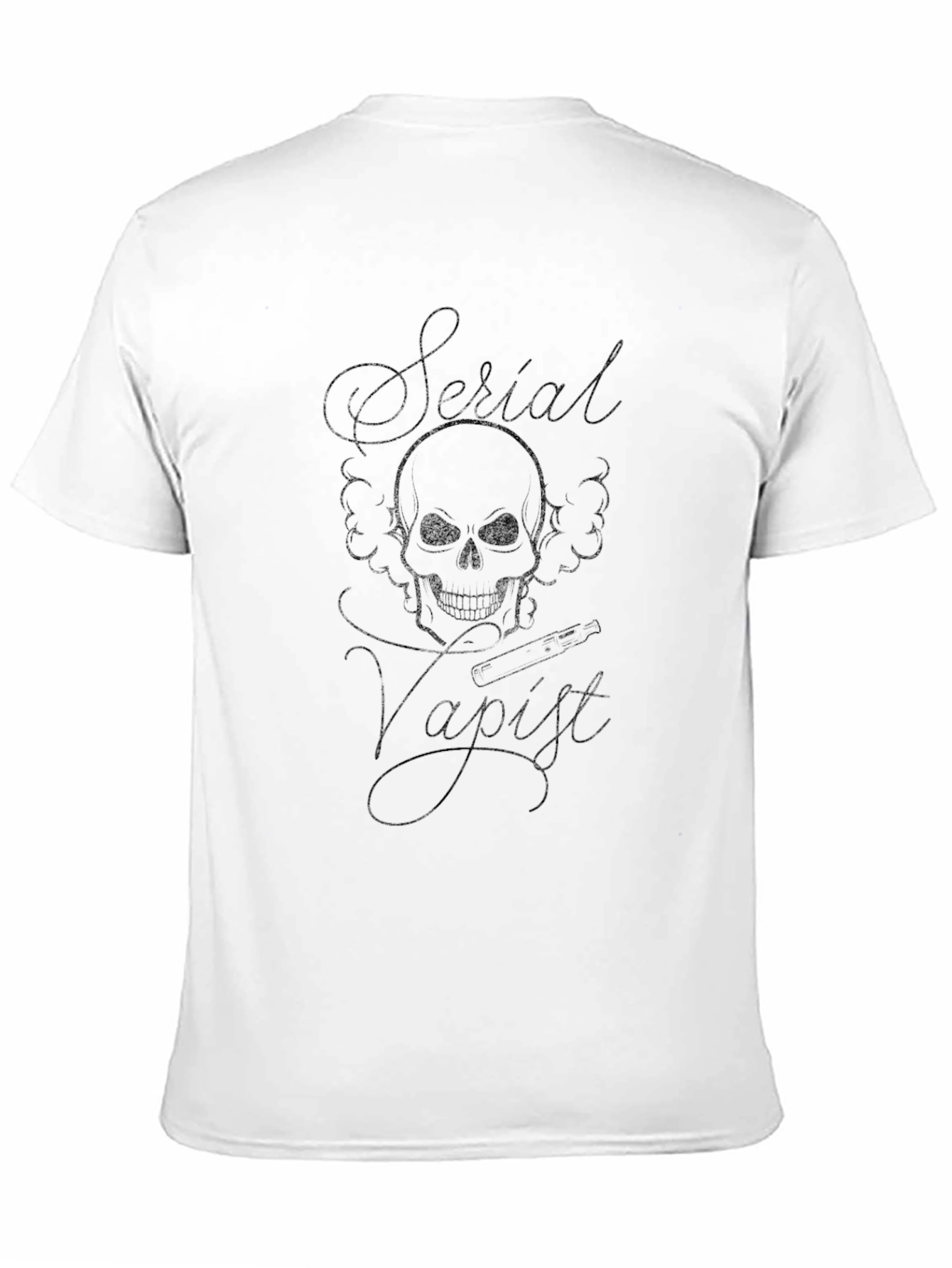 Serial Vapist Skull Graphic T-Shirt - Edgy Design