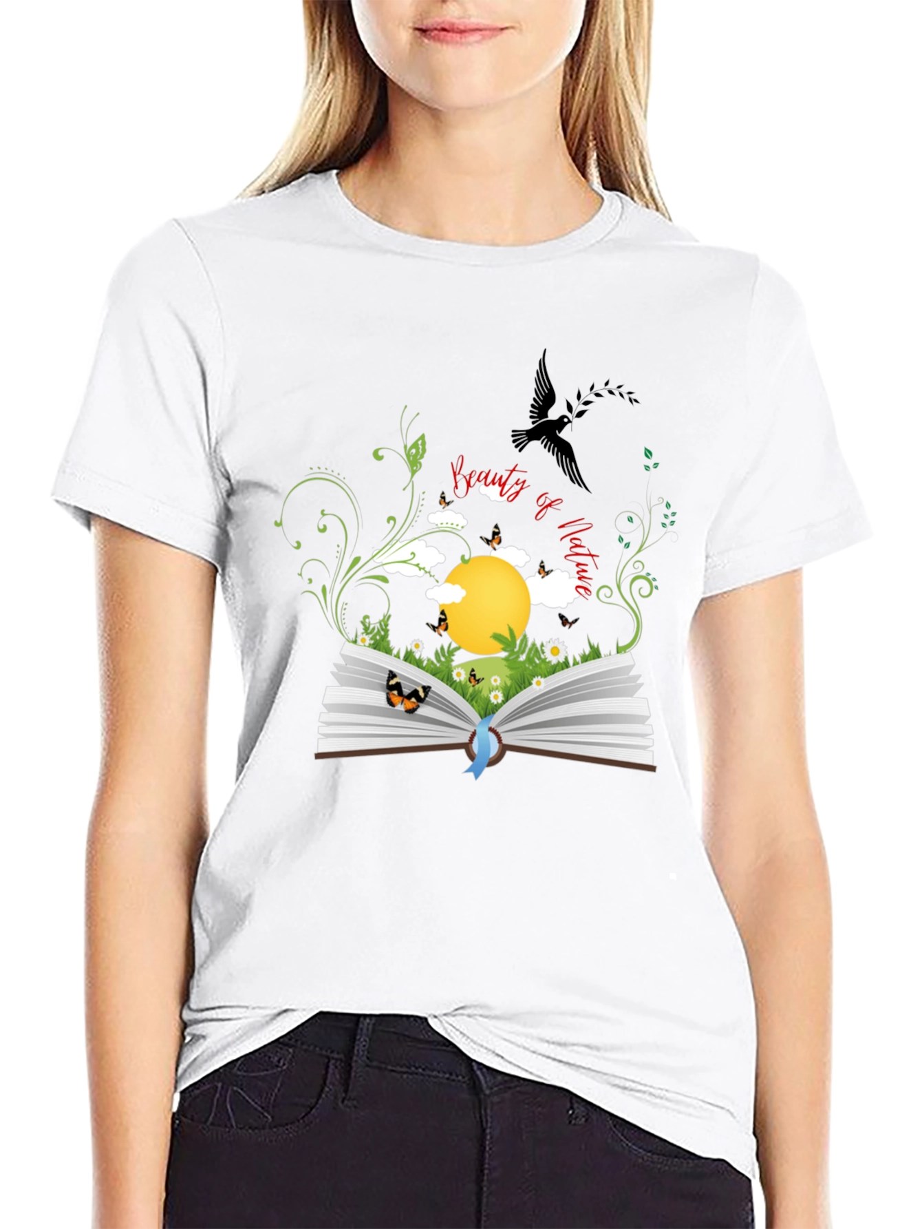 Nature Book Graphic Tee - Black