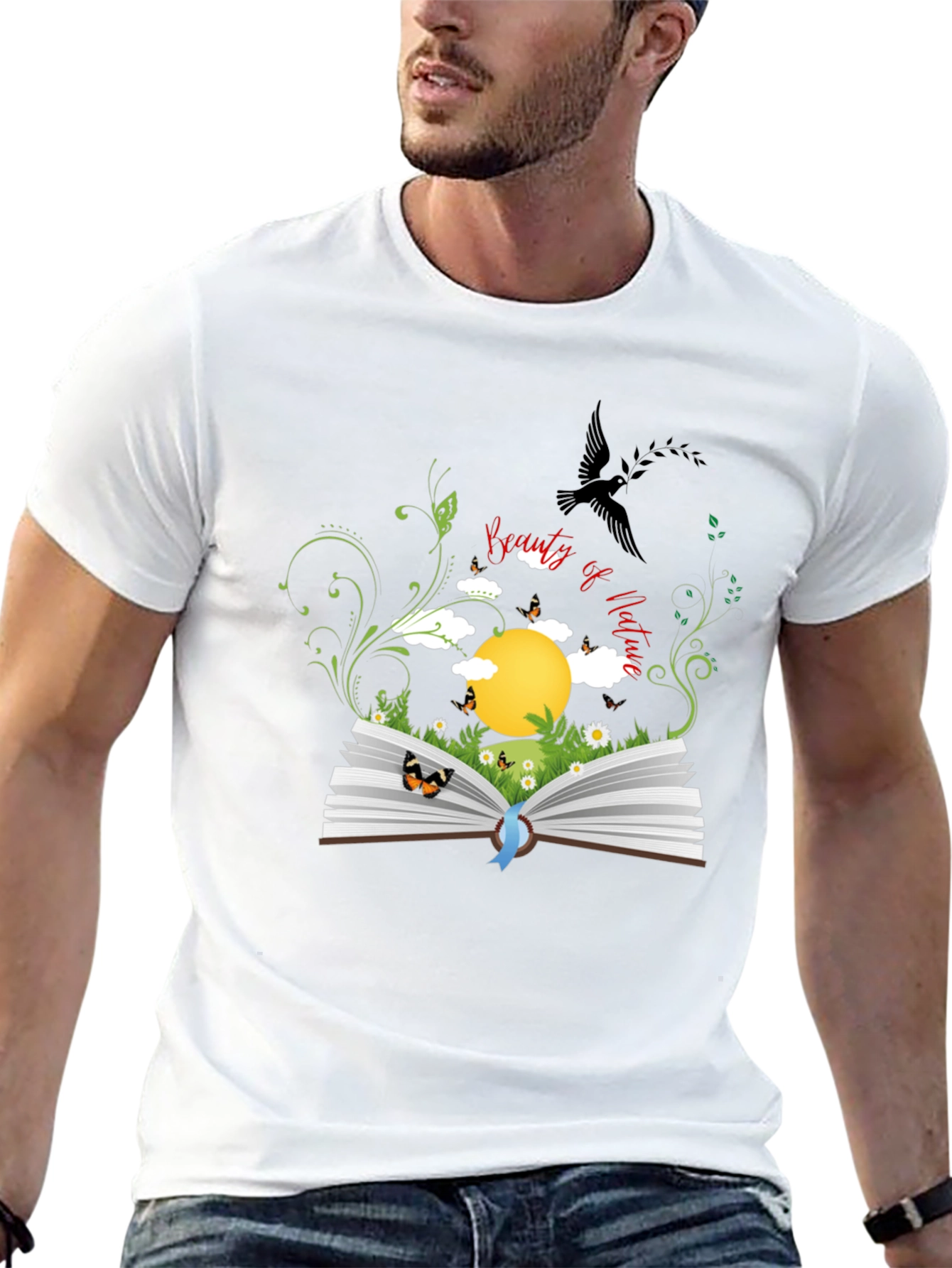 Nature Book Graphic Tee - Black