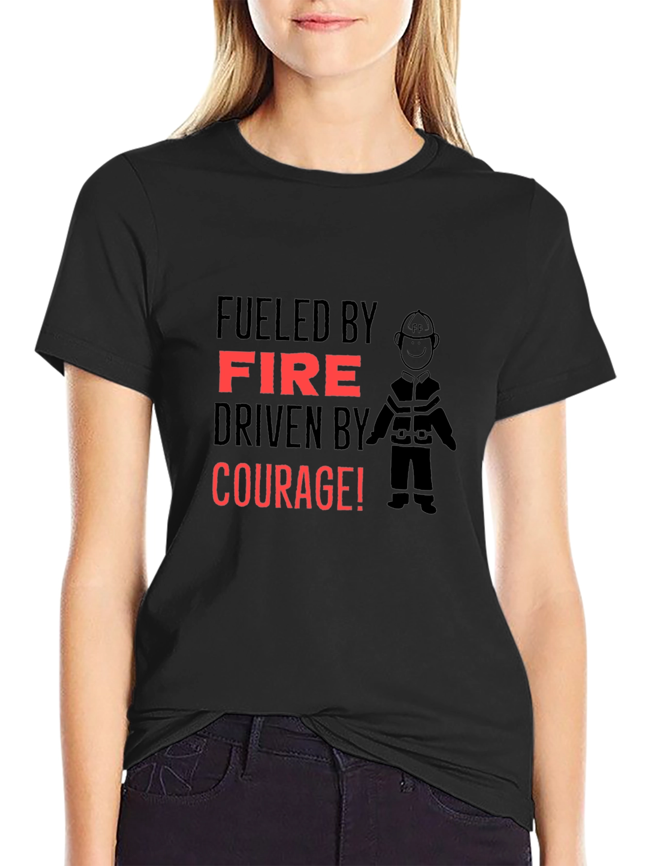 Fueled By Fire T-Shirt - Courage Design