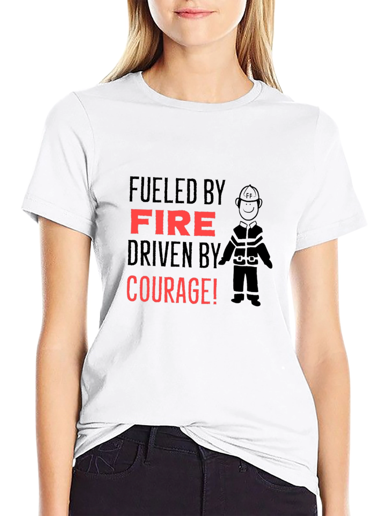 Fueled By Fire T-Shirt - Courage Design