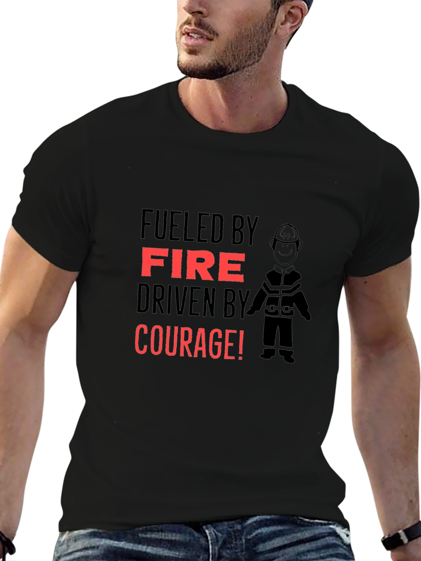 Fueled By Fire T-Shirt - Courage Design