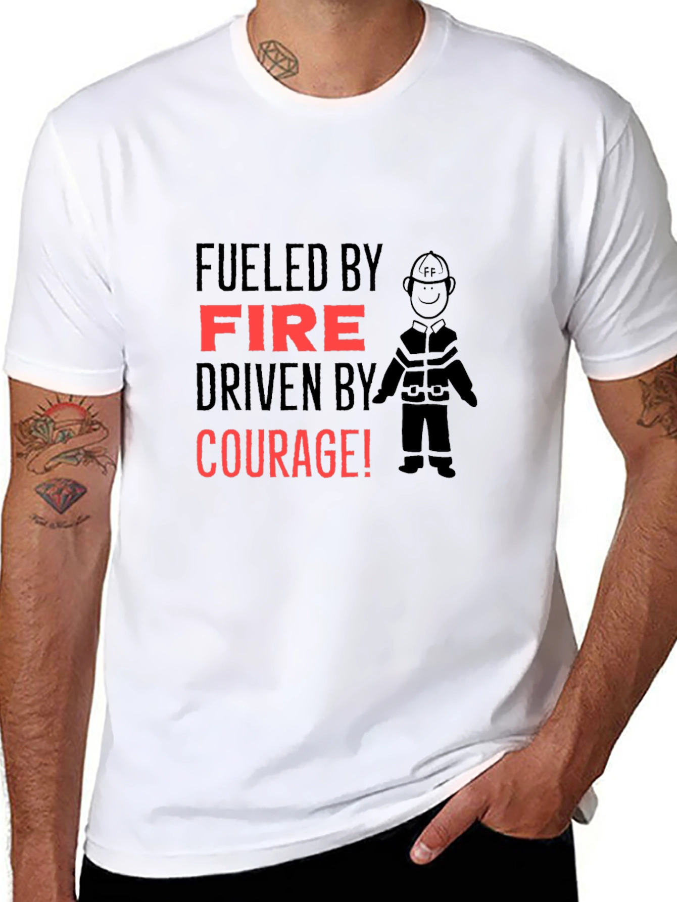 Fueled By Fire T-Shirt - Courage Design