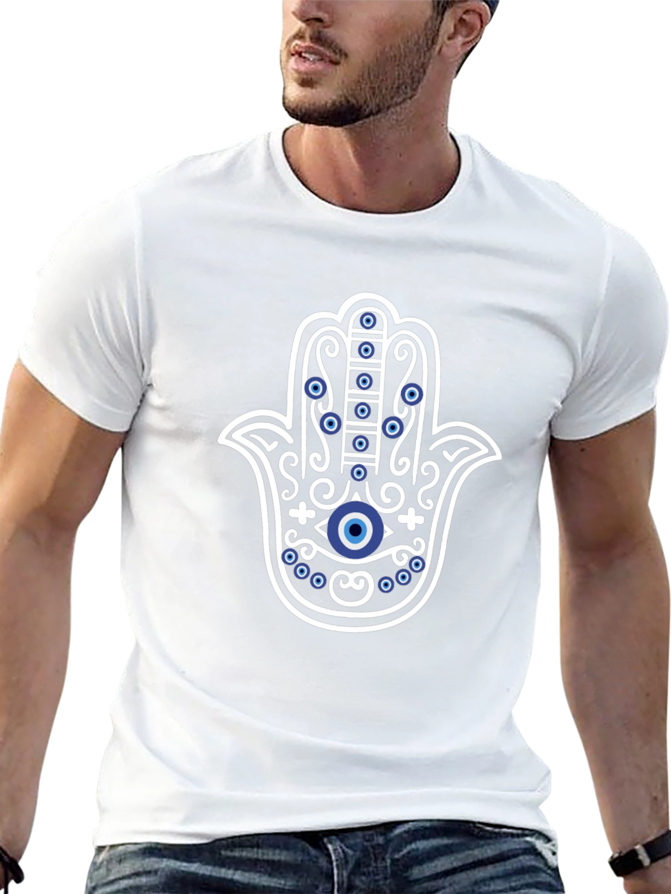 Hamsa Hand Graphic Tee - Protection & Style