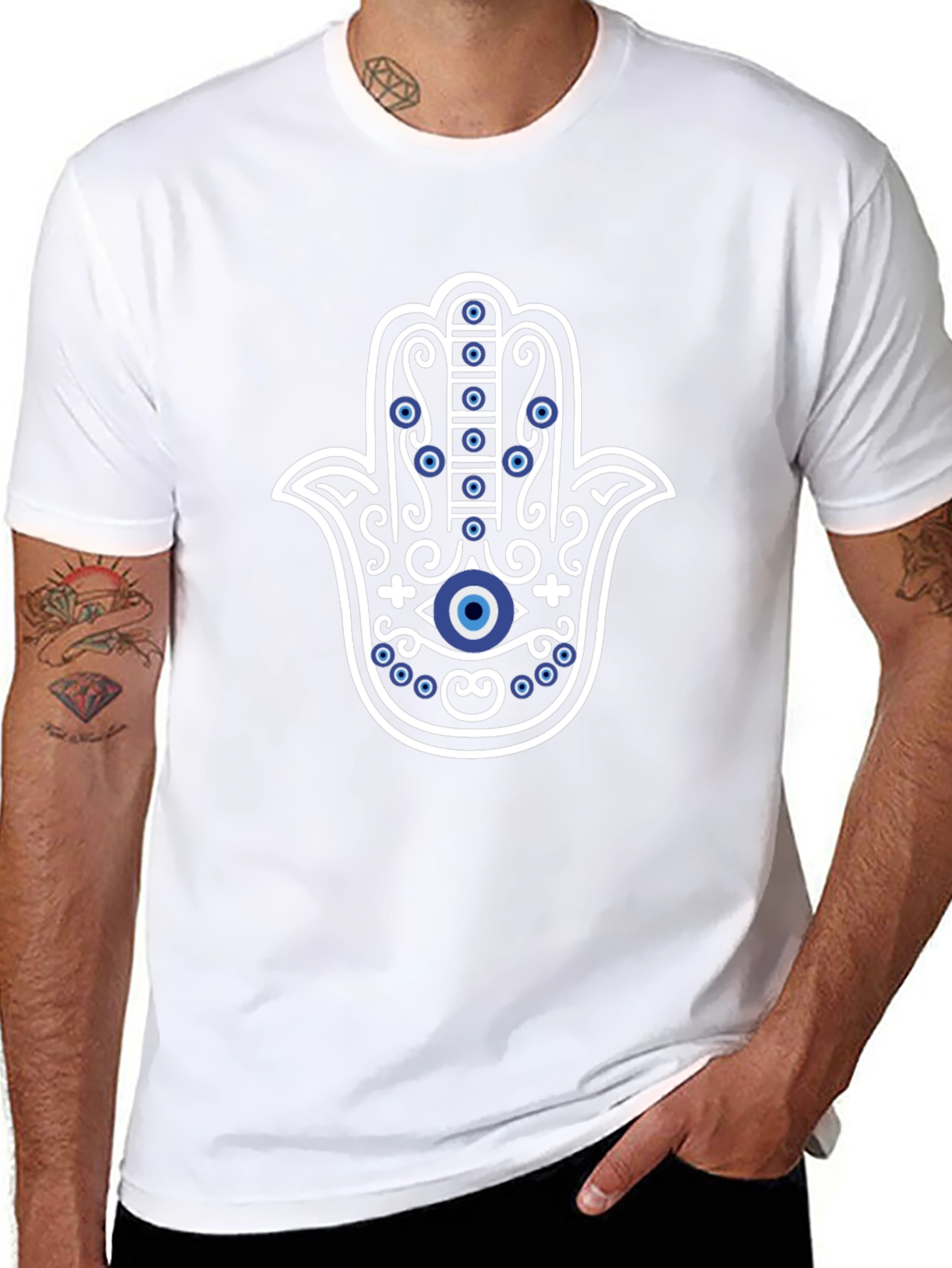 Hamsa Hand Graphic Tee - Protection & Style