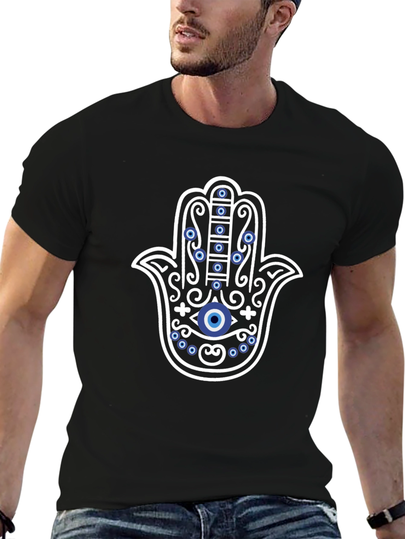 Hamsa Hand Graphic Tee - Protection & Style