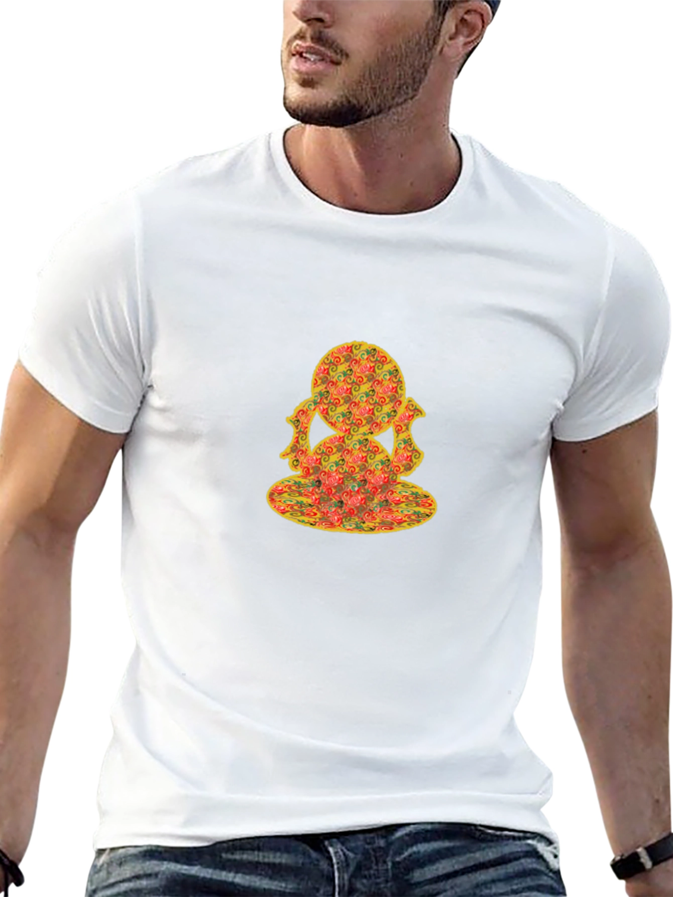 Unique Pattern Black T-Shirt
