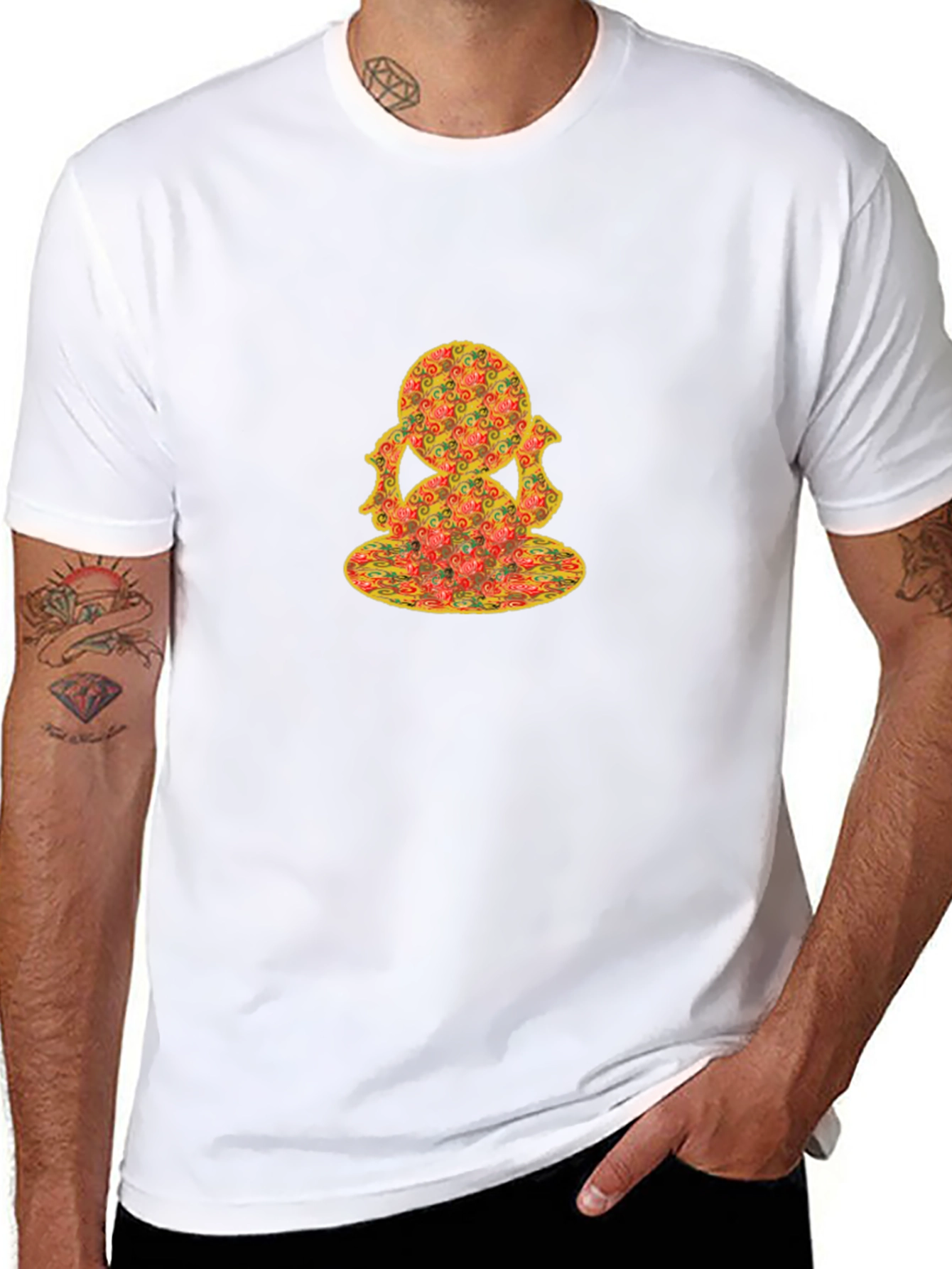 Unique Pattern Black T-Shirt