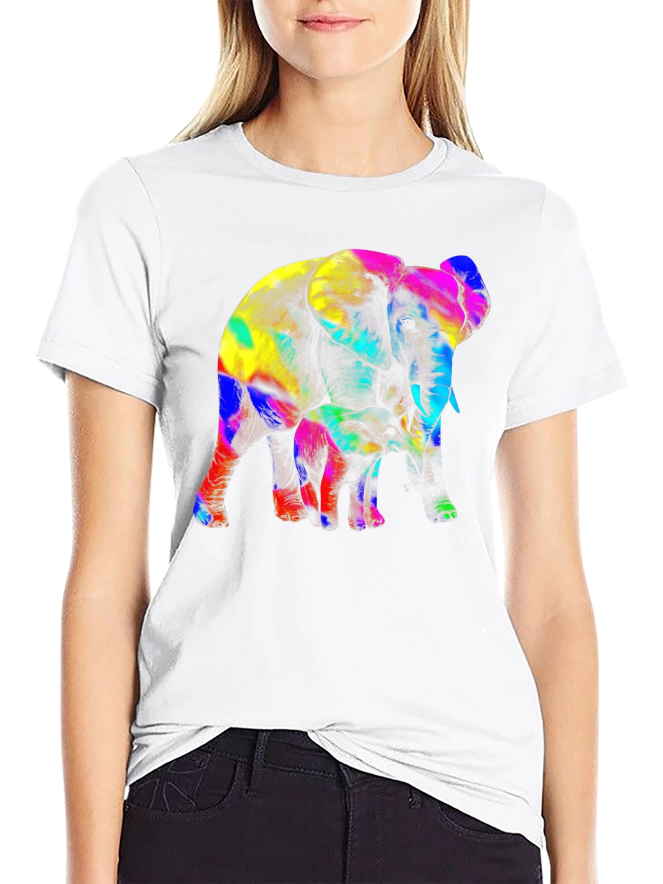 Vibrant Elephant Graphic Tee