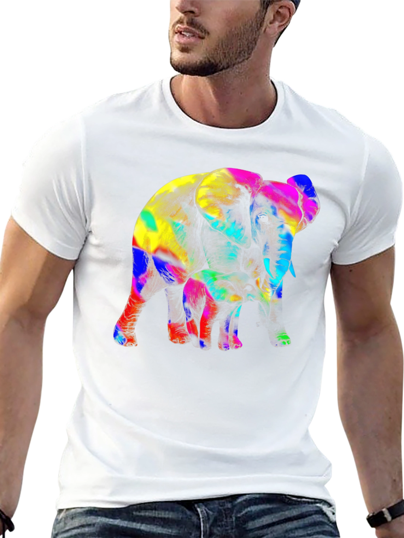 Vibrant Elephant Graphic Tee