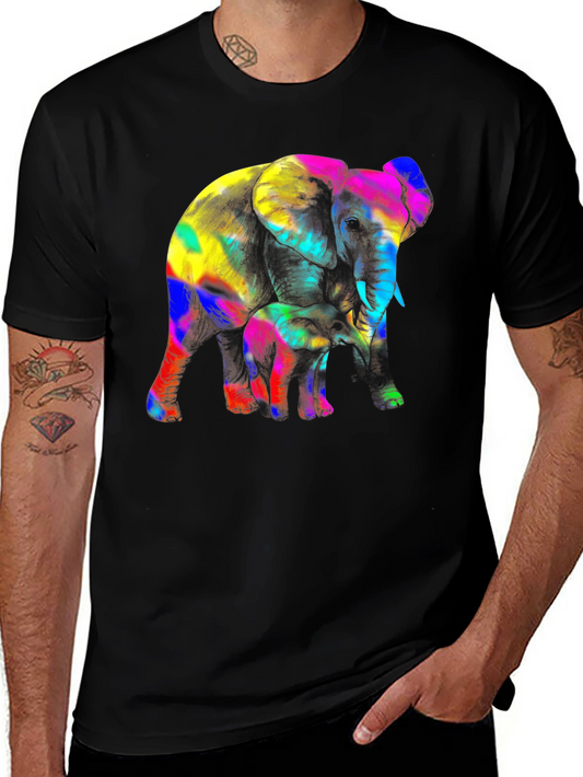 Vibrant Elephant Graphic Tee