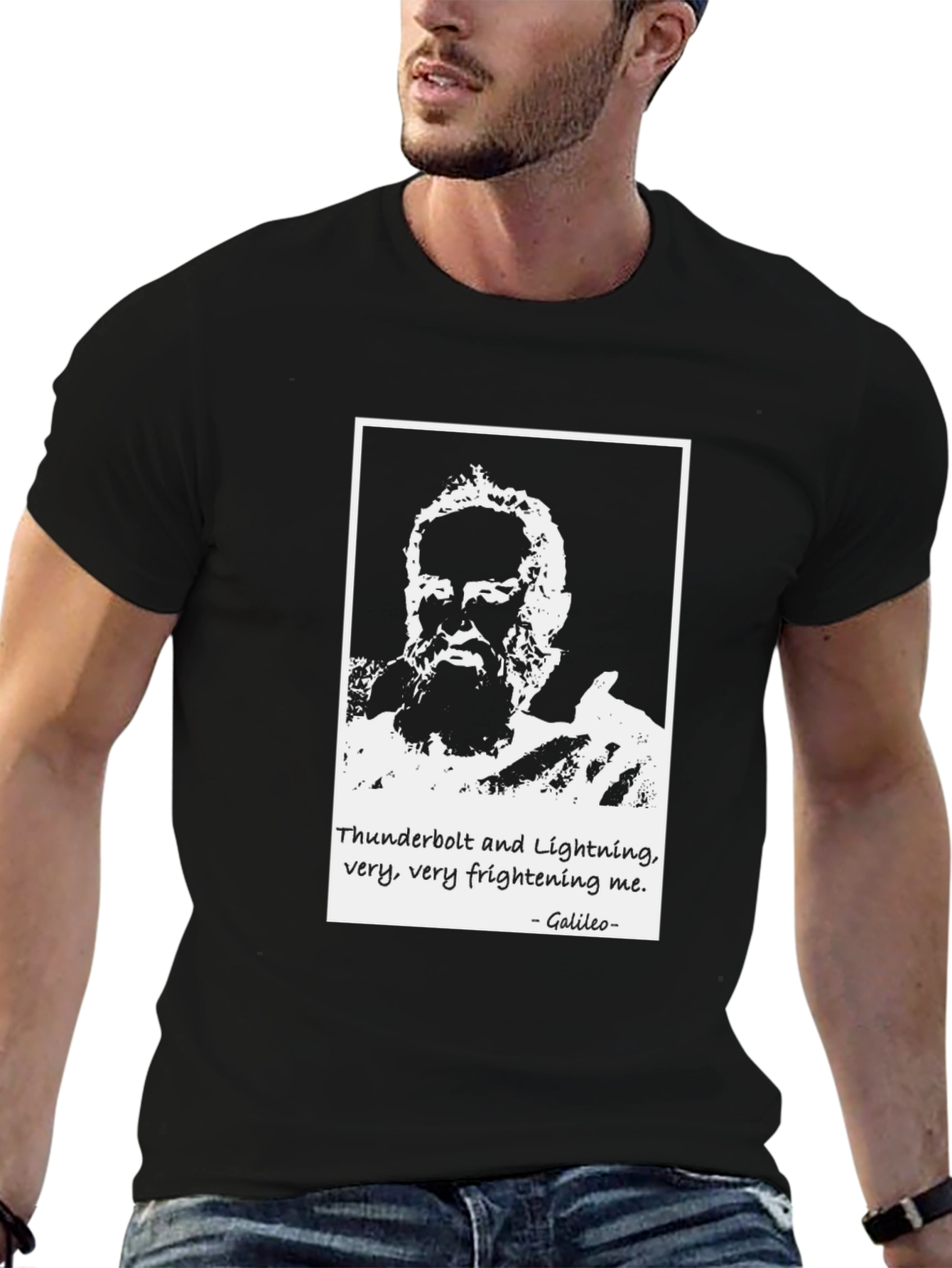 Galileo Thunderbolt and Lightning Black T-Shirt