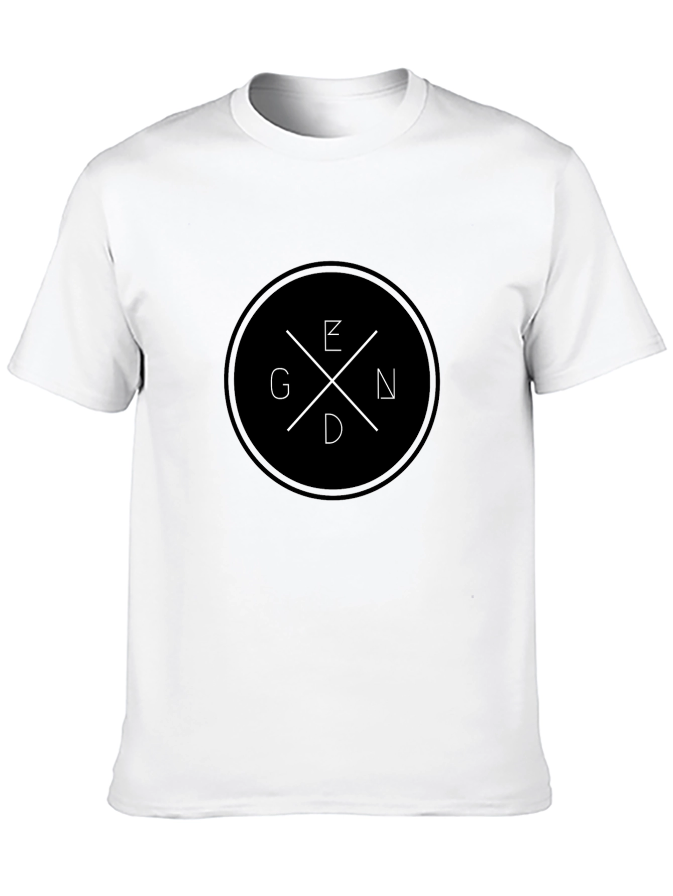 Stylish Black Graphic Tee - GEND Circle Design