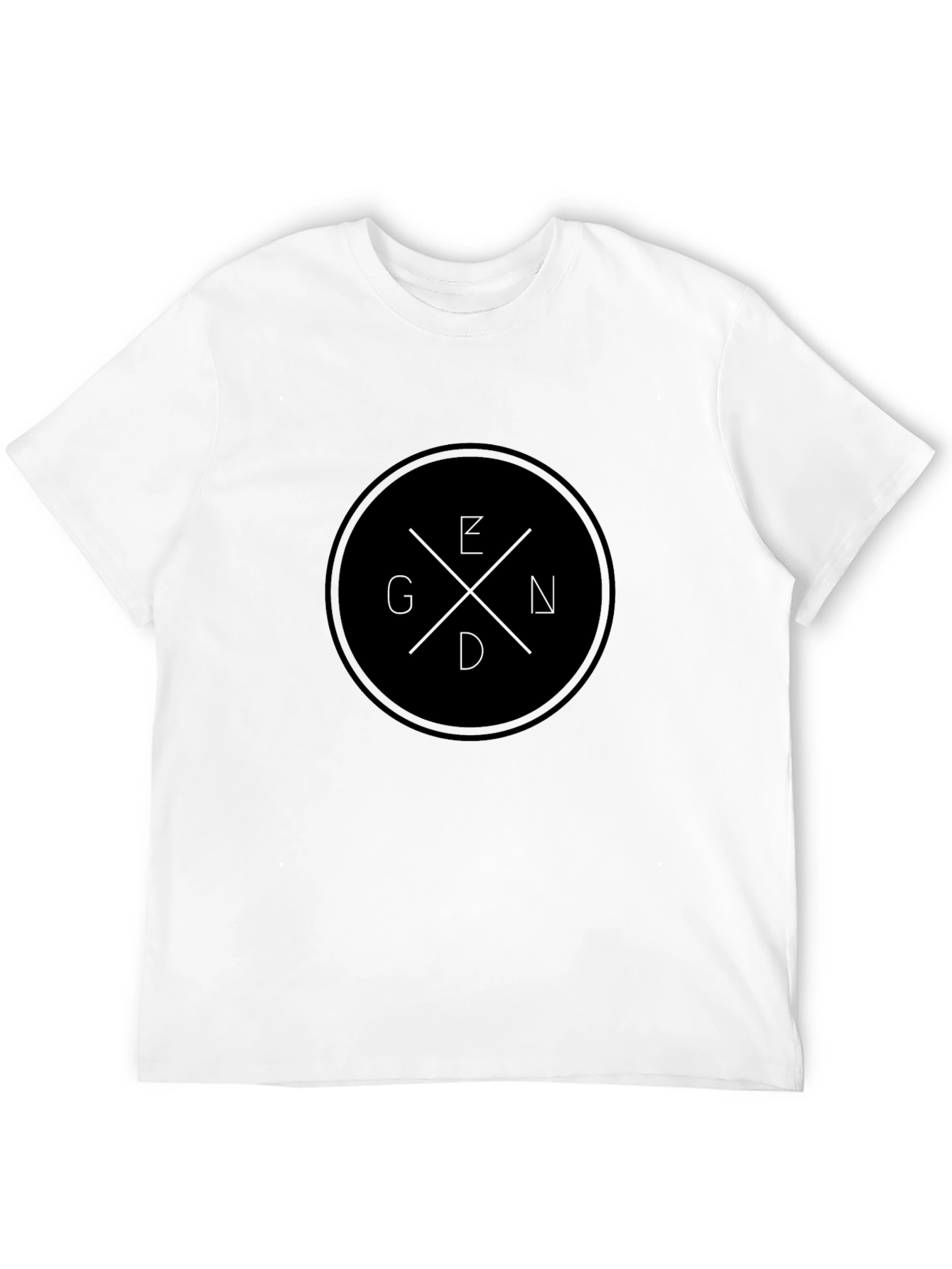 Stylish Black Graphic Tee - GEND Circle Design