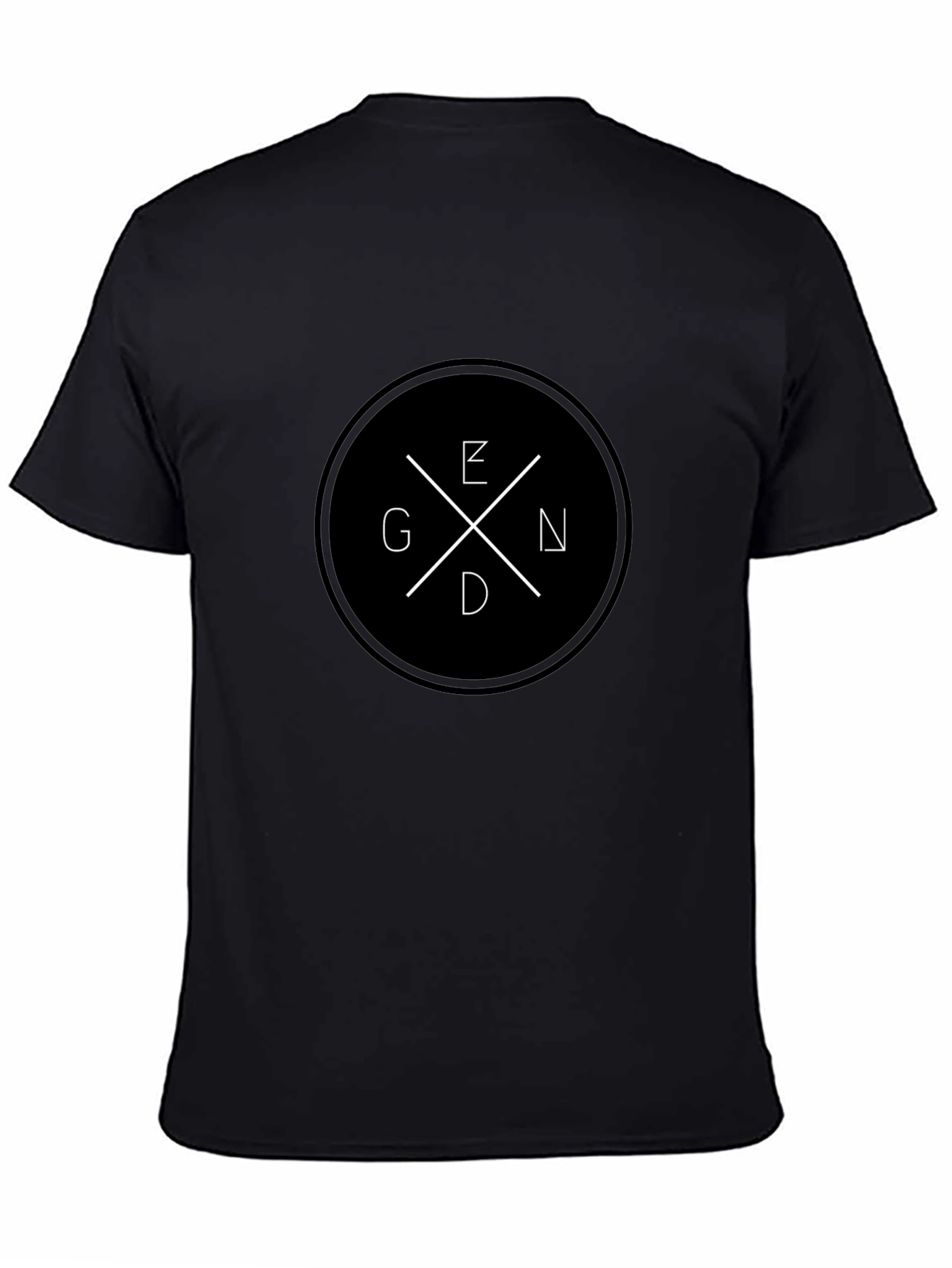 Stylish Black Graphic Tee - GEND Circle Design