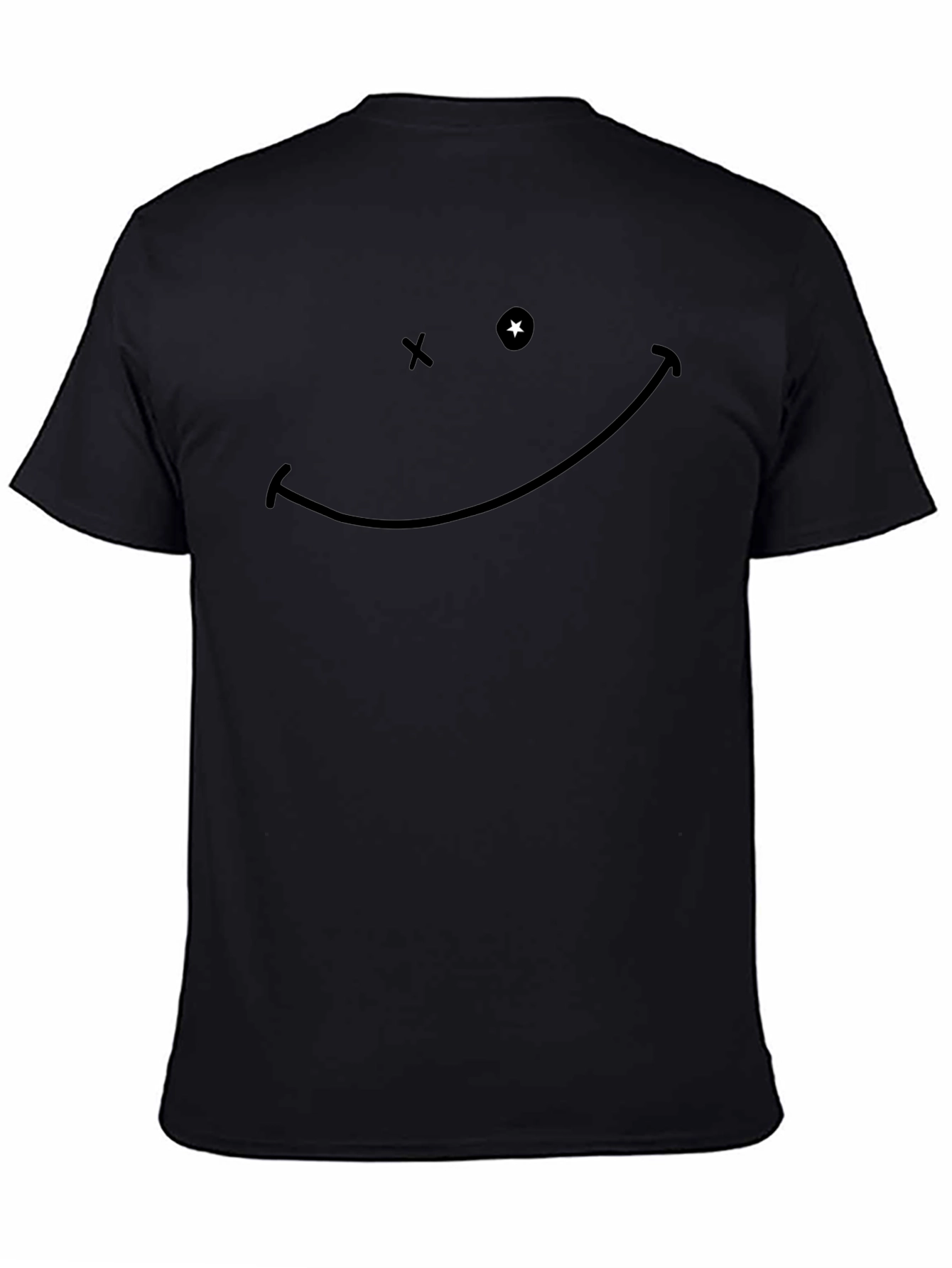 Smiley Face Graphic Tee - Soft Cotton Blend