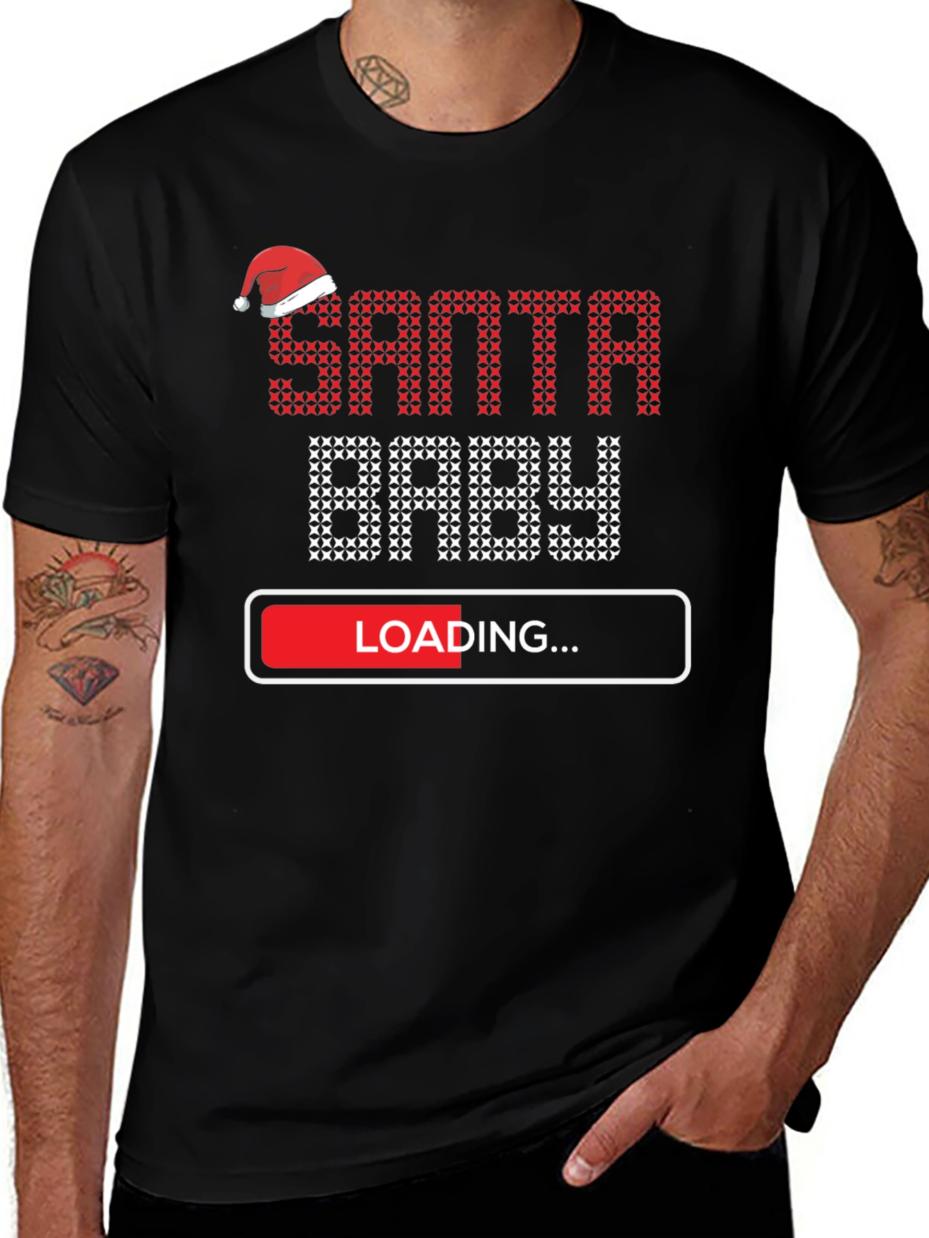 Santa Baby Loading Pregnancy Christmas T-Shirt